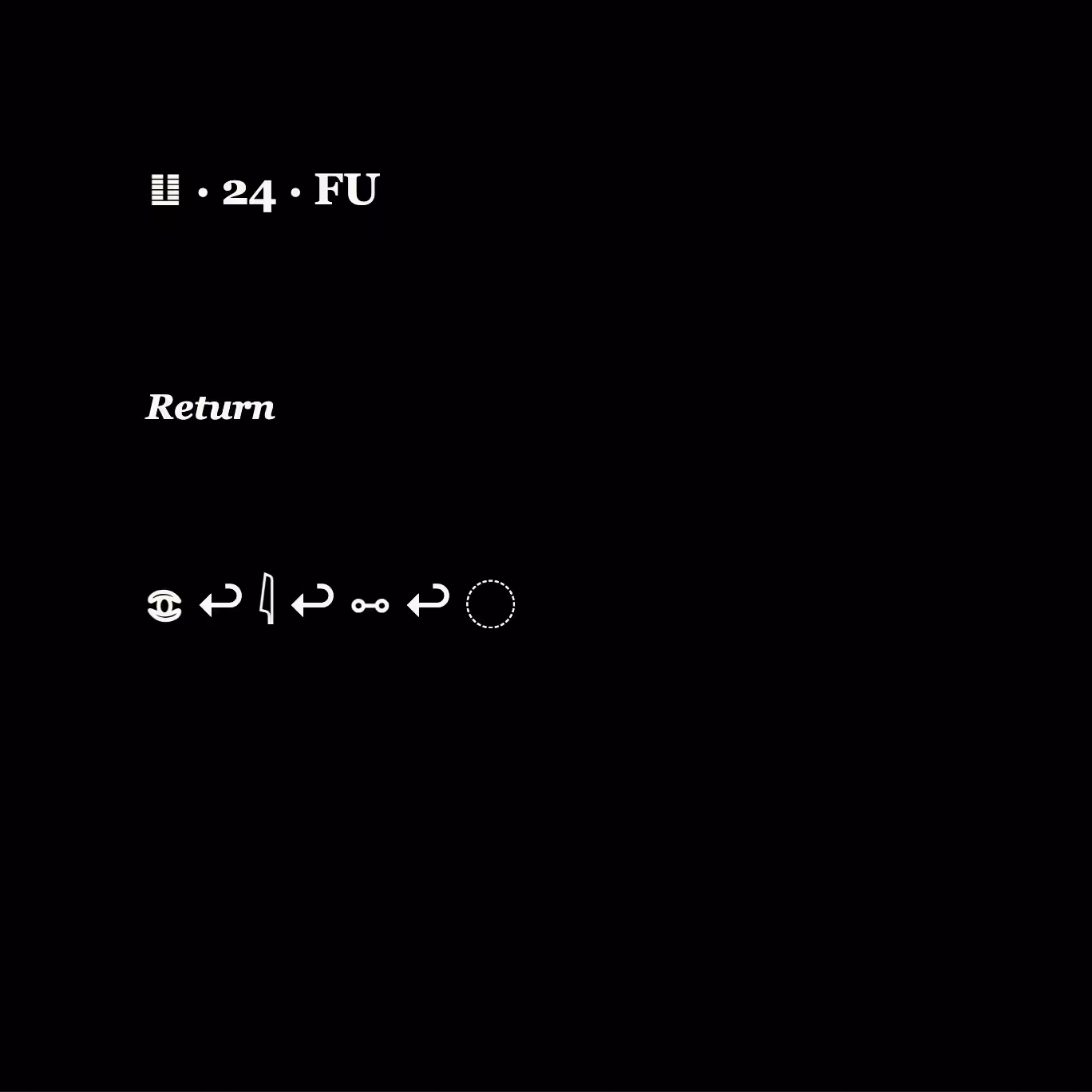 U+24 // RETURN