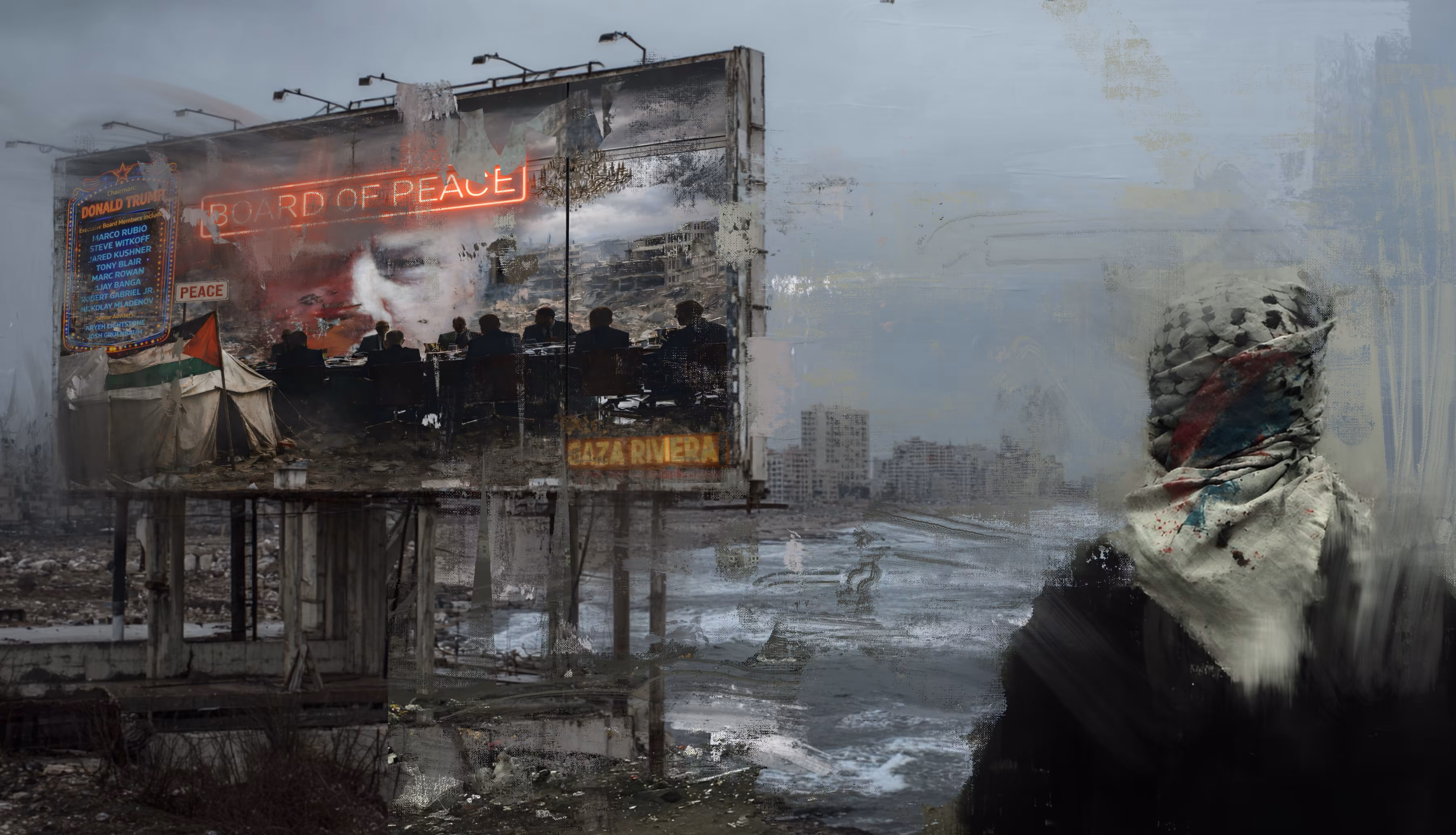 Post Painting 2026: Billboard - Board of Peace