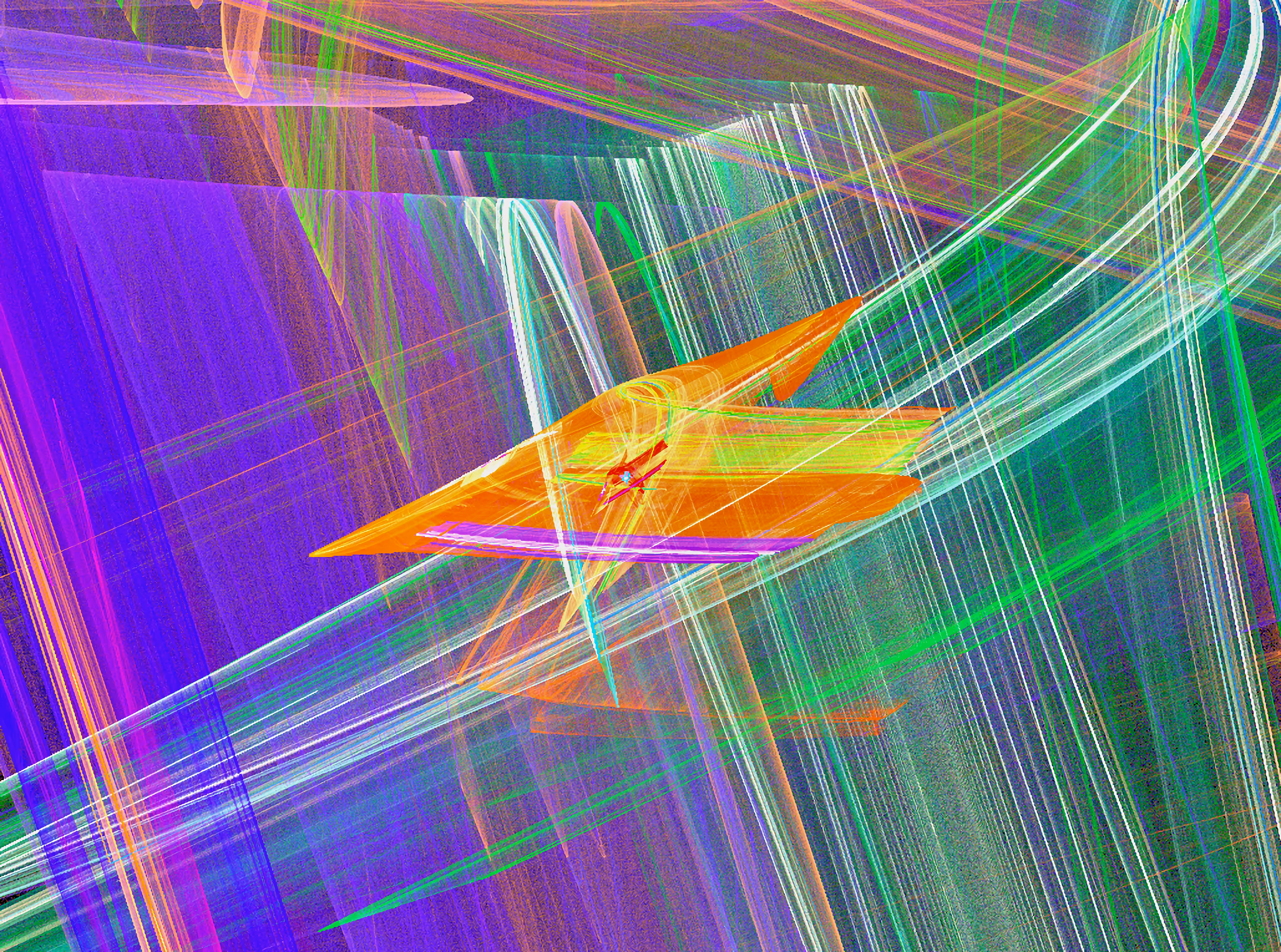 Raw Fractal Series - #113 - Hang Glider