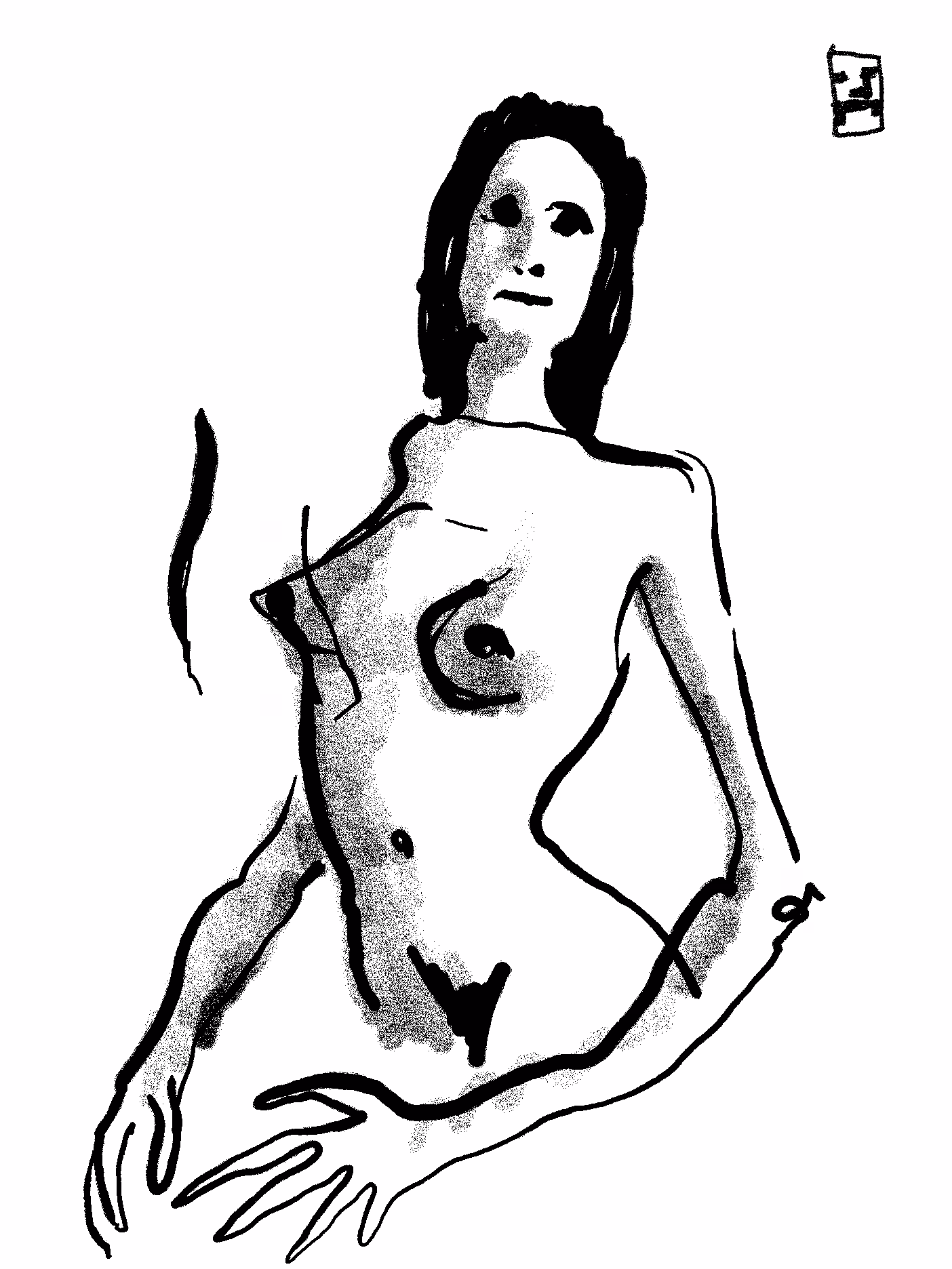 Drawing #25 from the 'On the go' serie