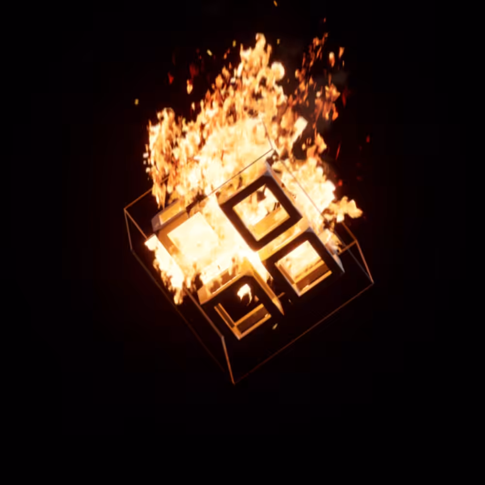 Five Cubes Burning #2