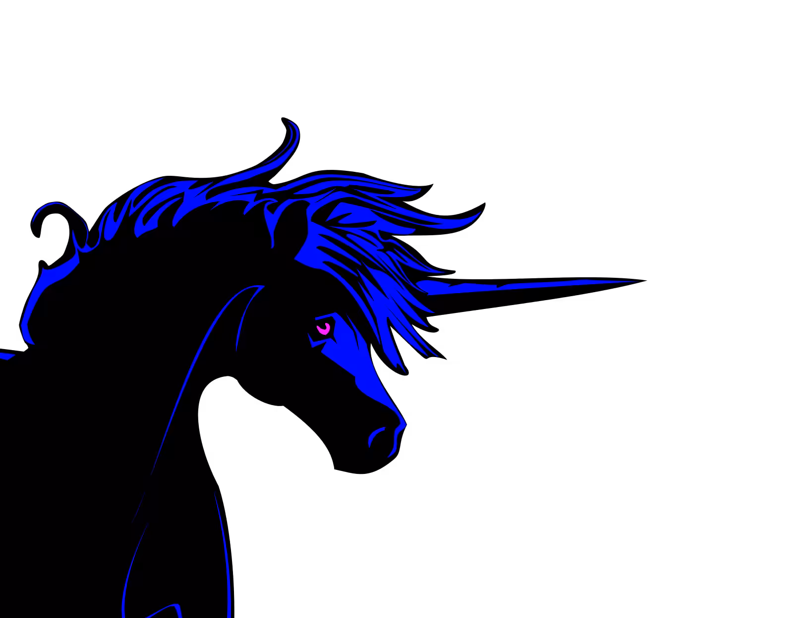 Brilliant Blue Cosmic Unicorn PFP Avator
