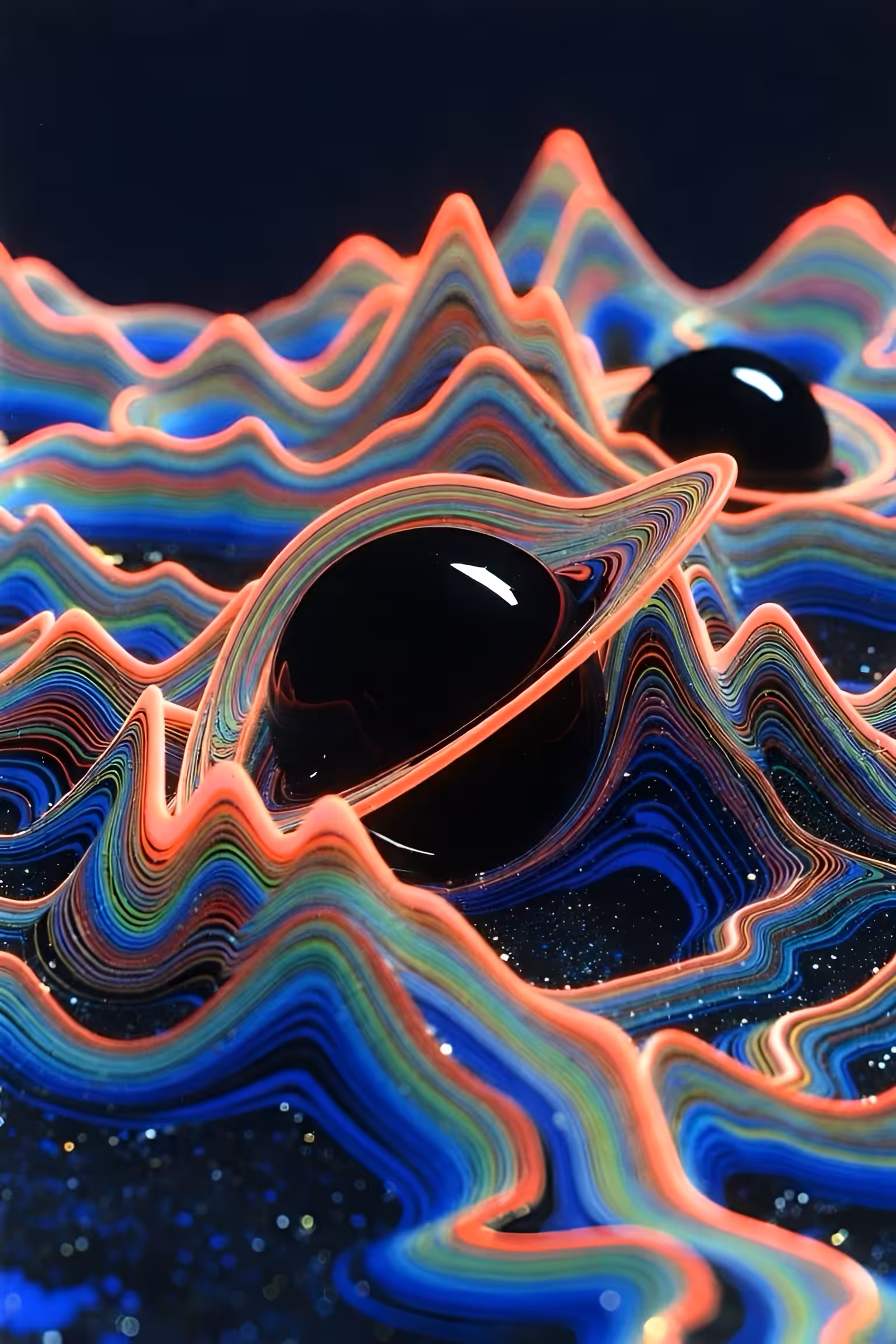 Spiral Dance of Black Holes #001