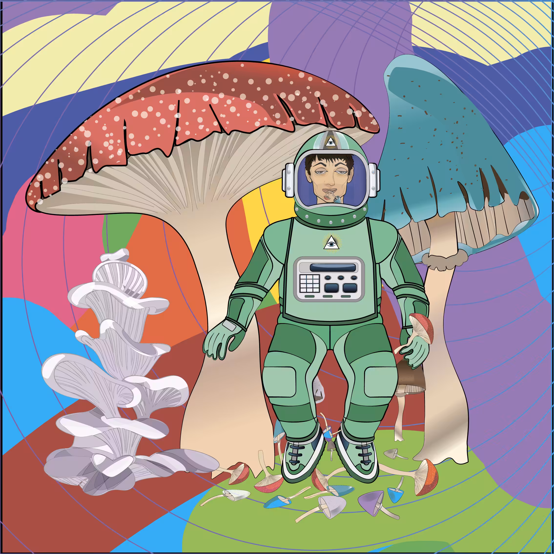 Psychedelic Trip Astronaut