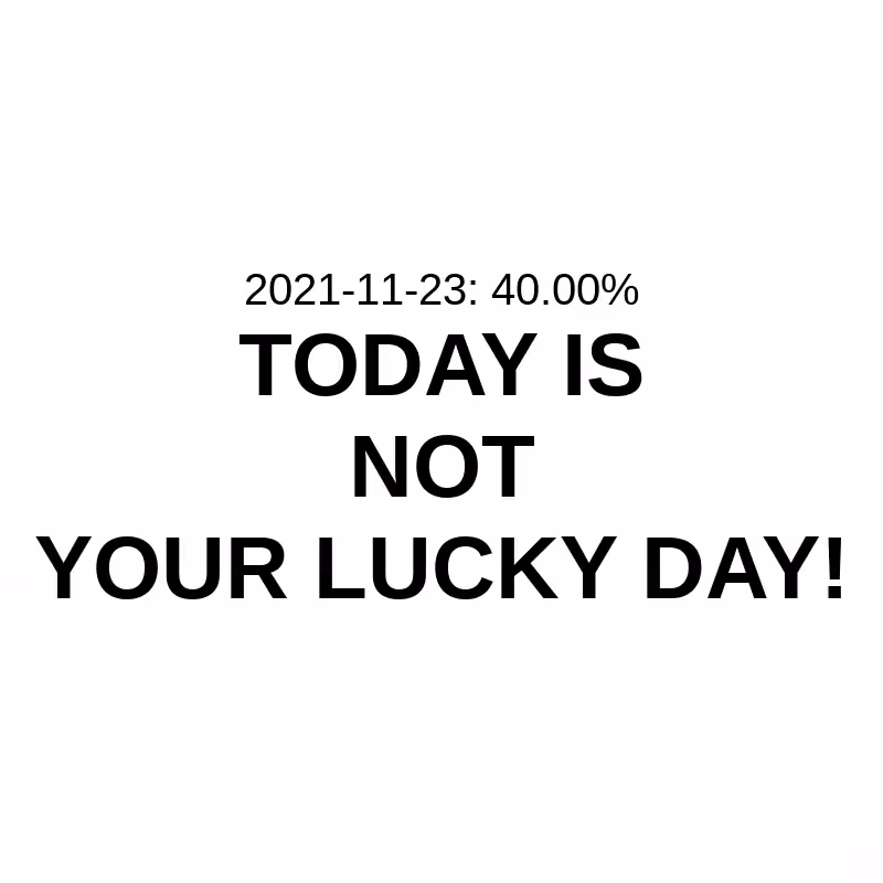 Is Today Your Lucky Day= #2