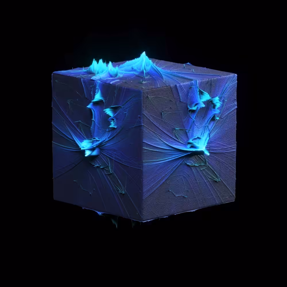 CUBE - ICE BLUE GLITCH Style