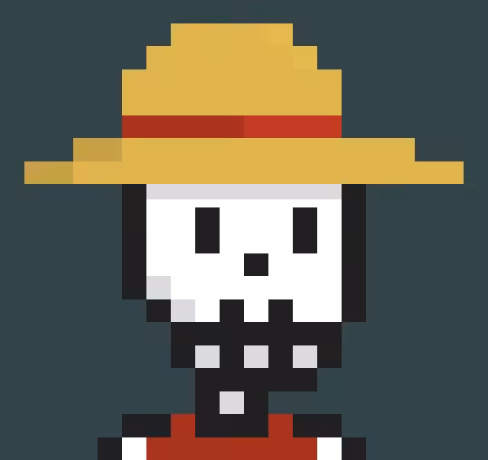 TezSkull #23 - Straw Hat Skull