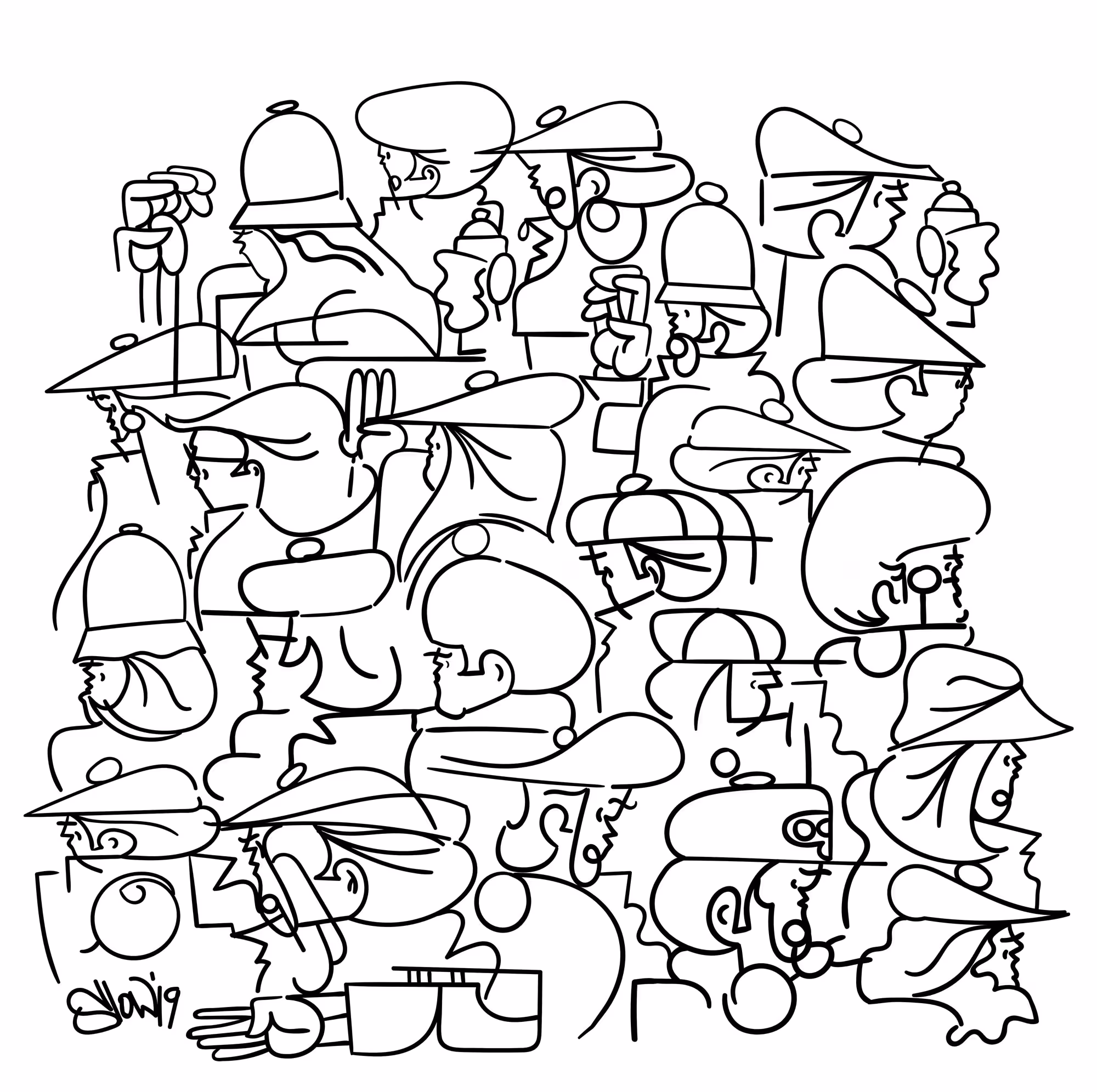 Lines of Faces