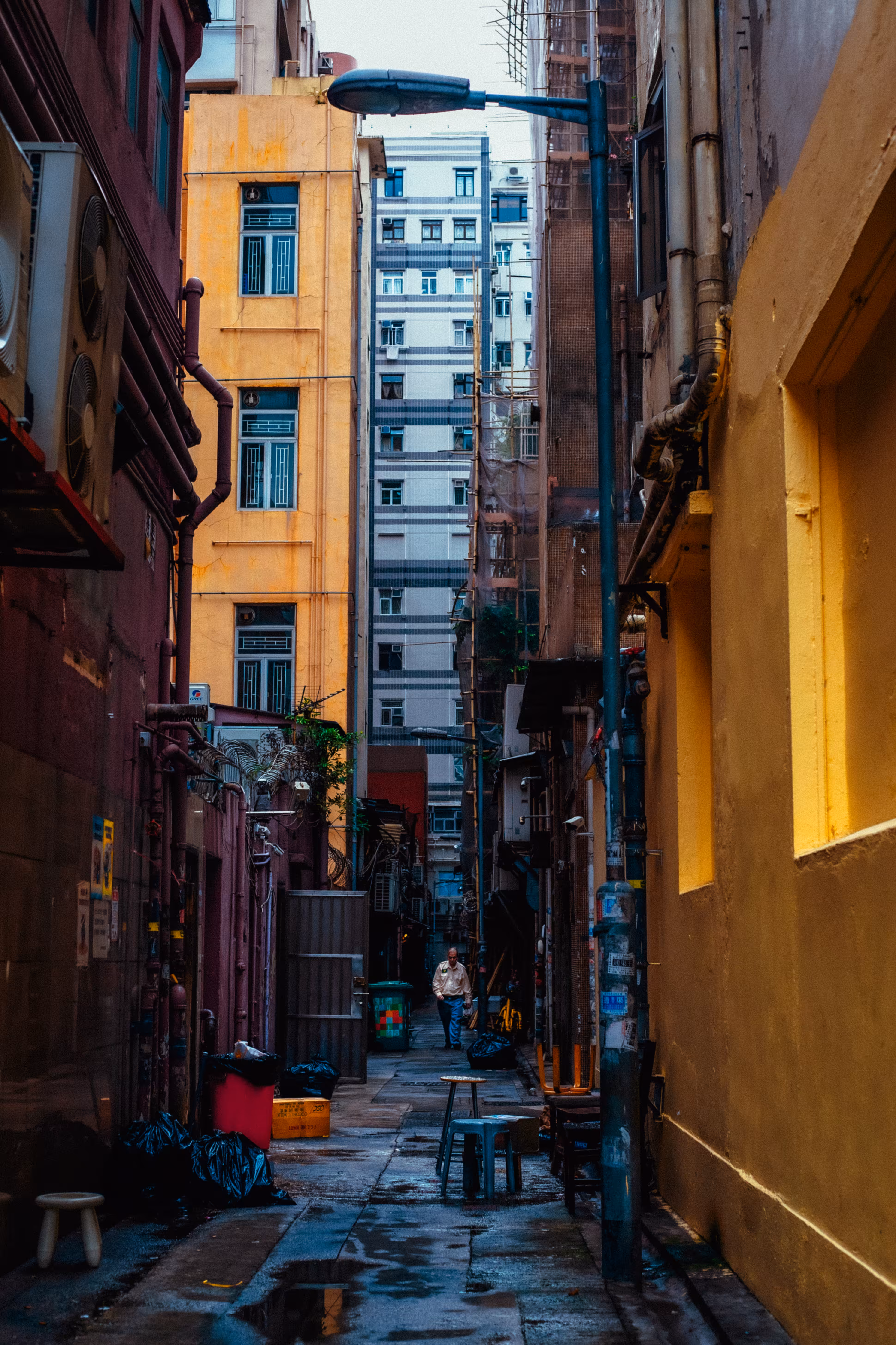 In the alley