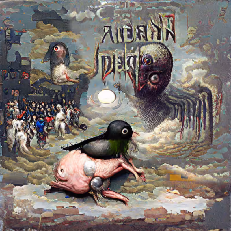 Pigeon Sat on a Brain Reflecting Existence #47
