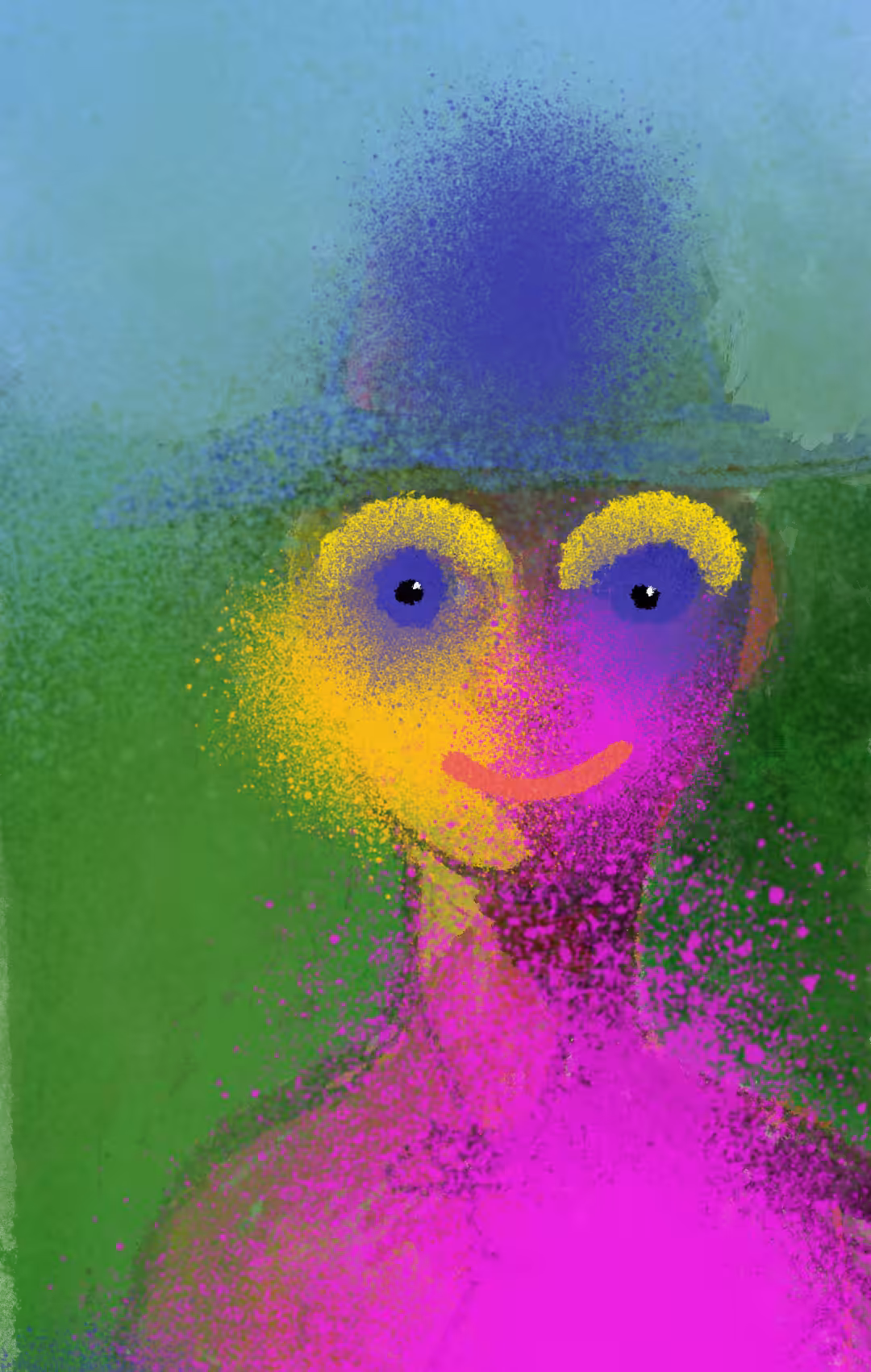 man with blue hat