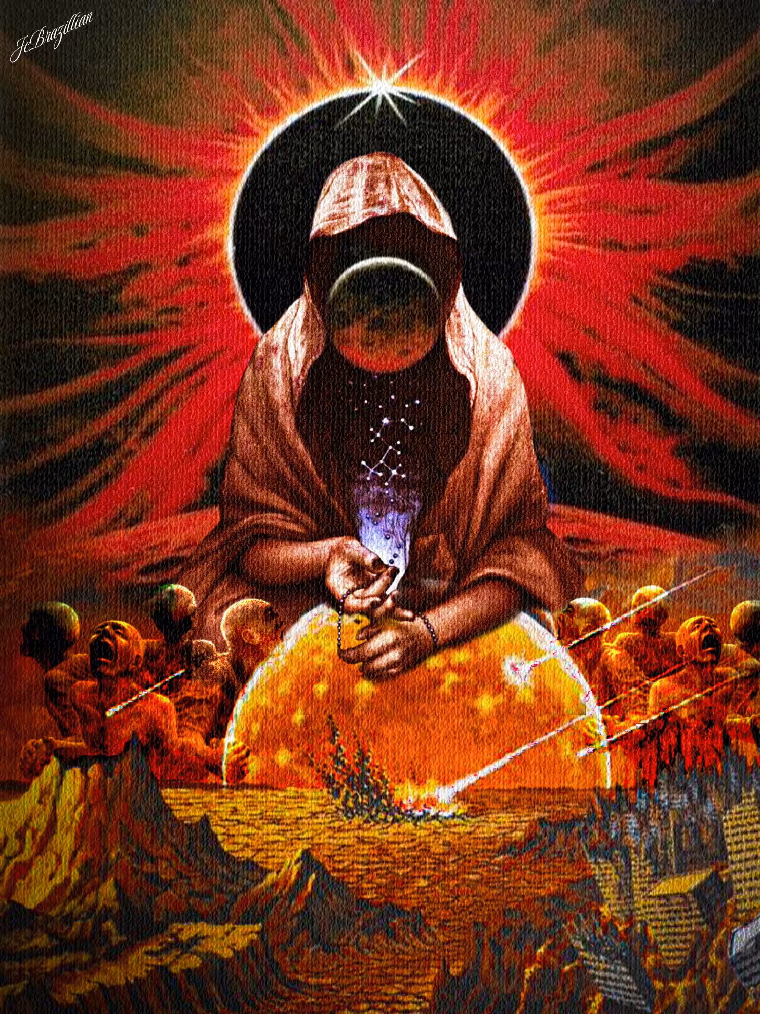 Burning in hell