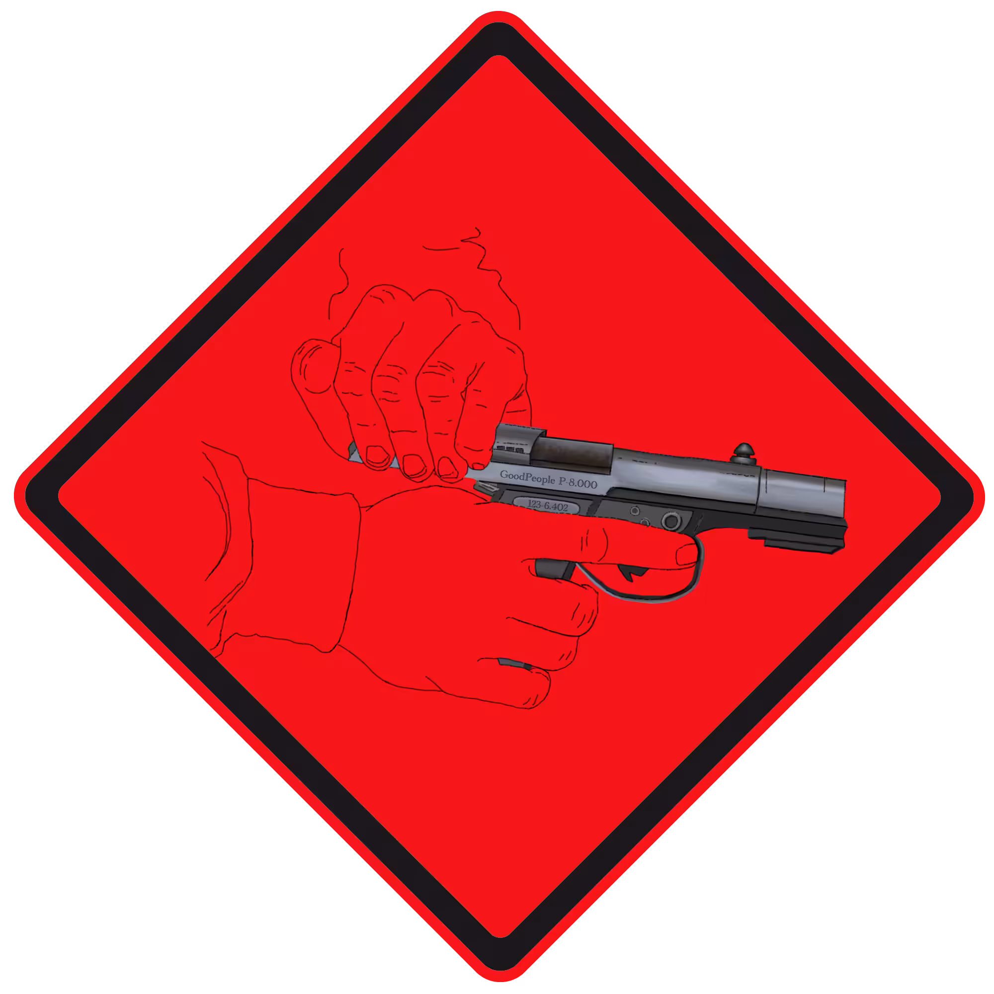 Warning sign No. 3, go through with extreme caution