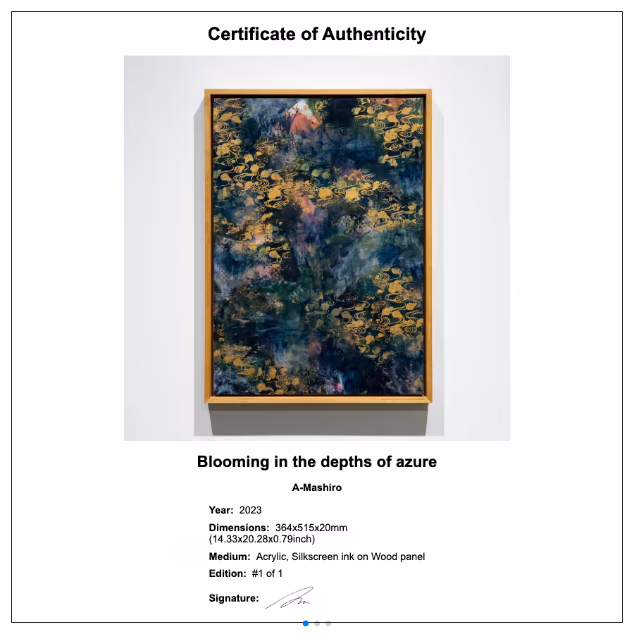 Blooming in the depths of azure