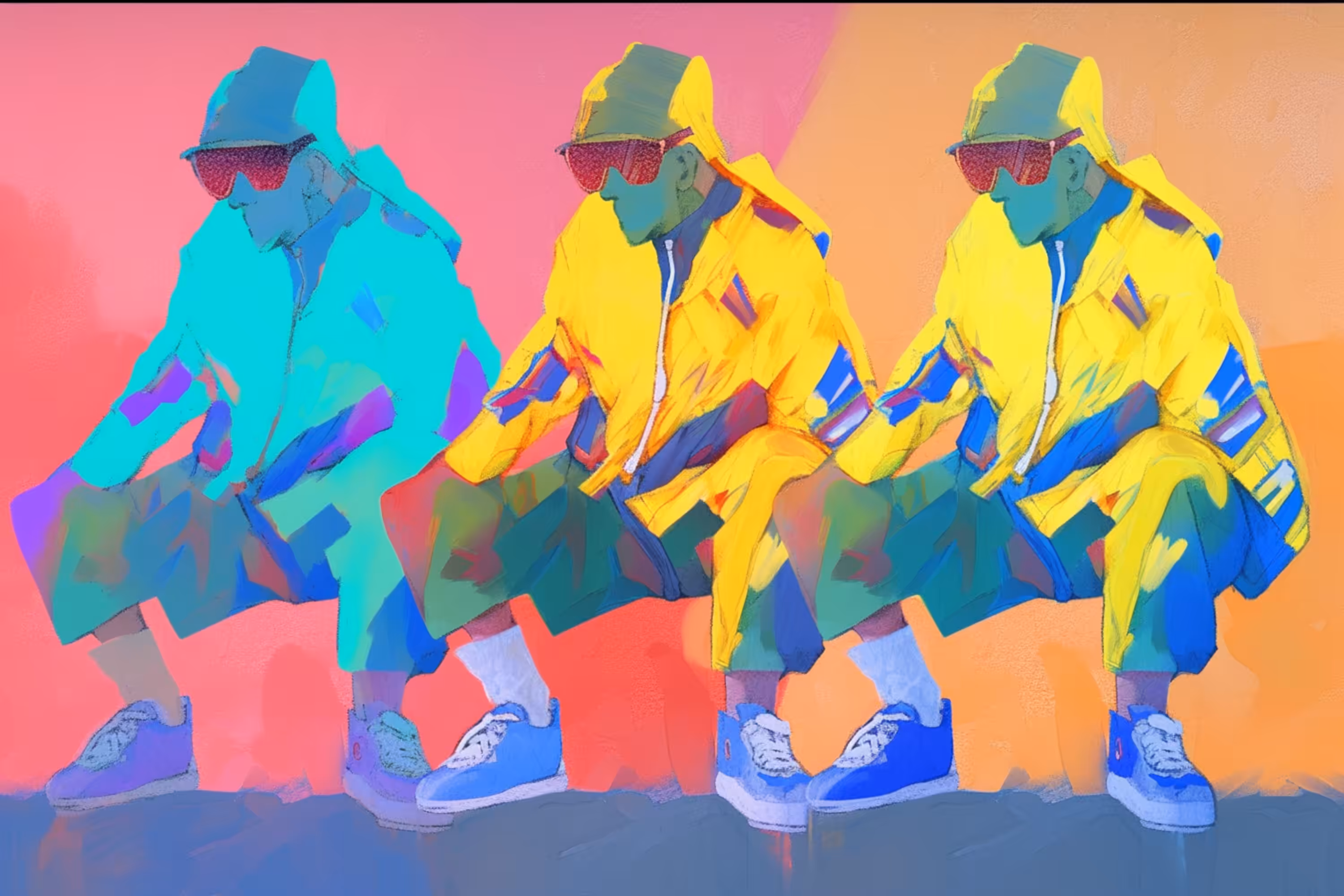 Tracksuit Triptych