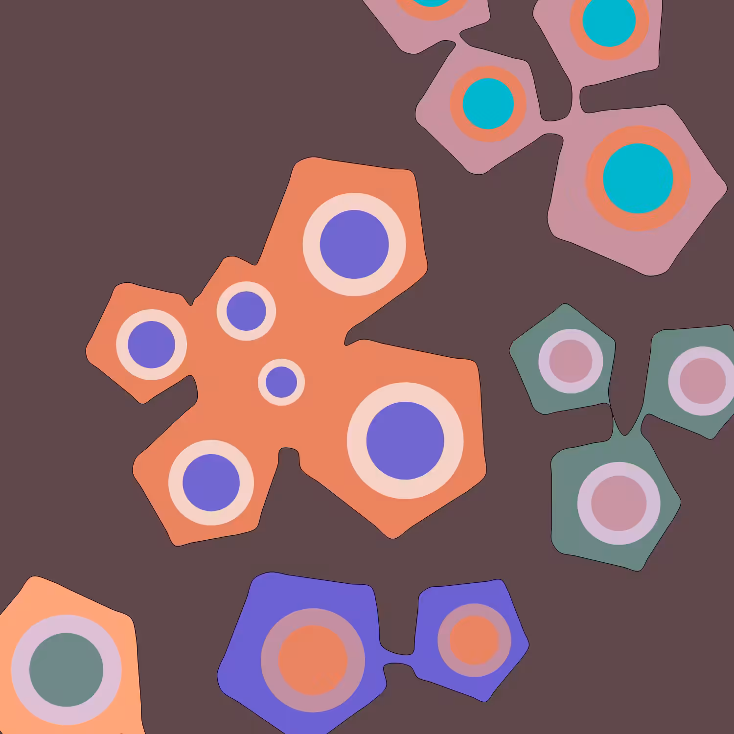 Geometric colorful shapes (Free edition) #70