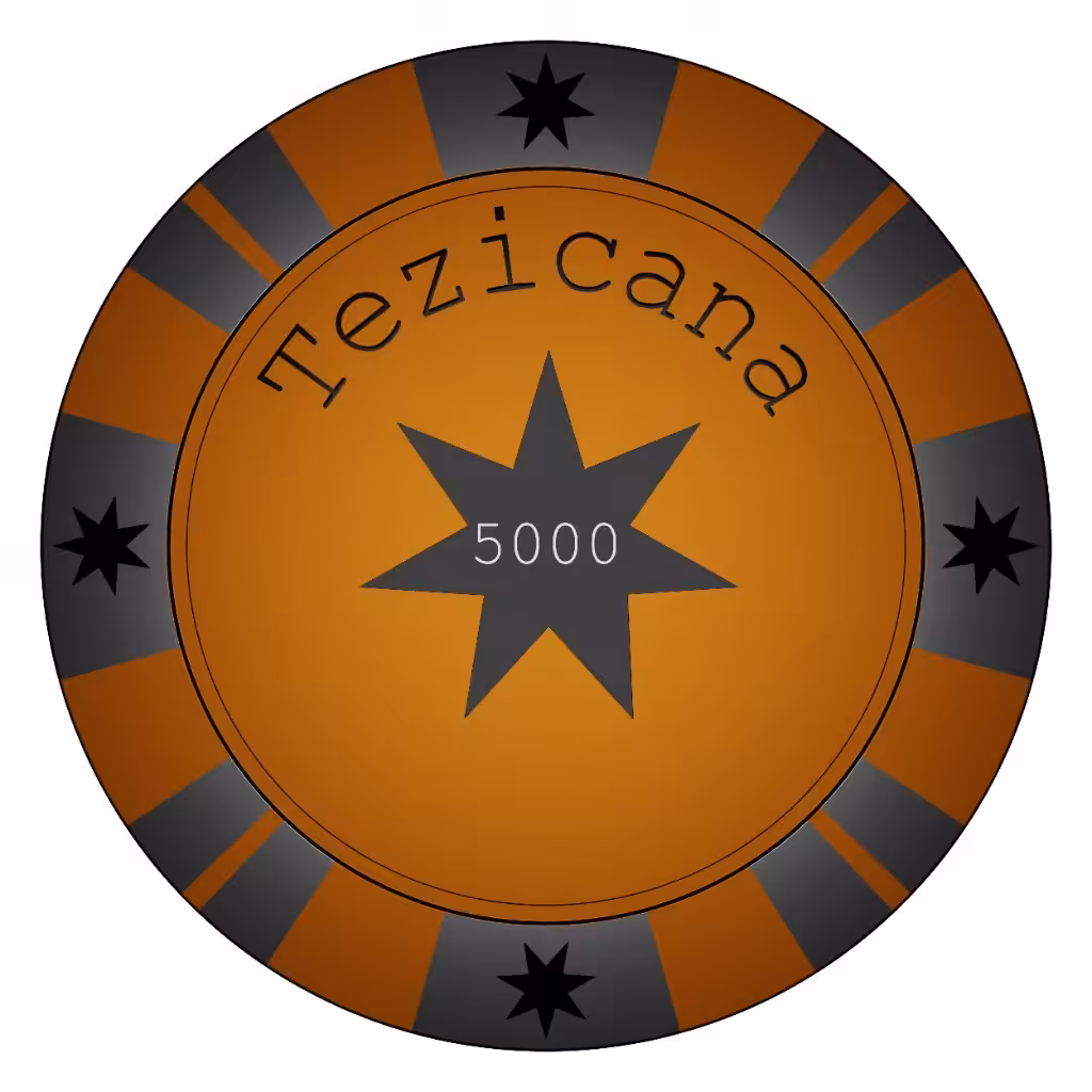 Orange Tezicana Casino Chip - 5000