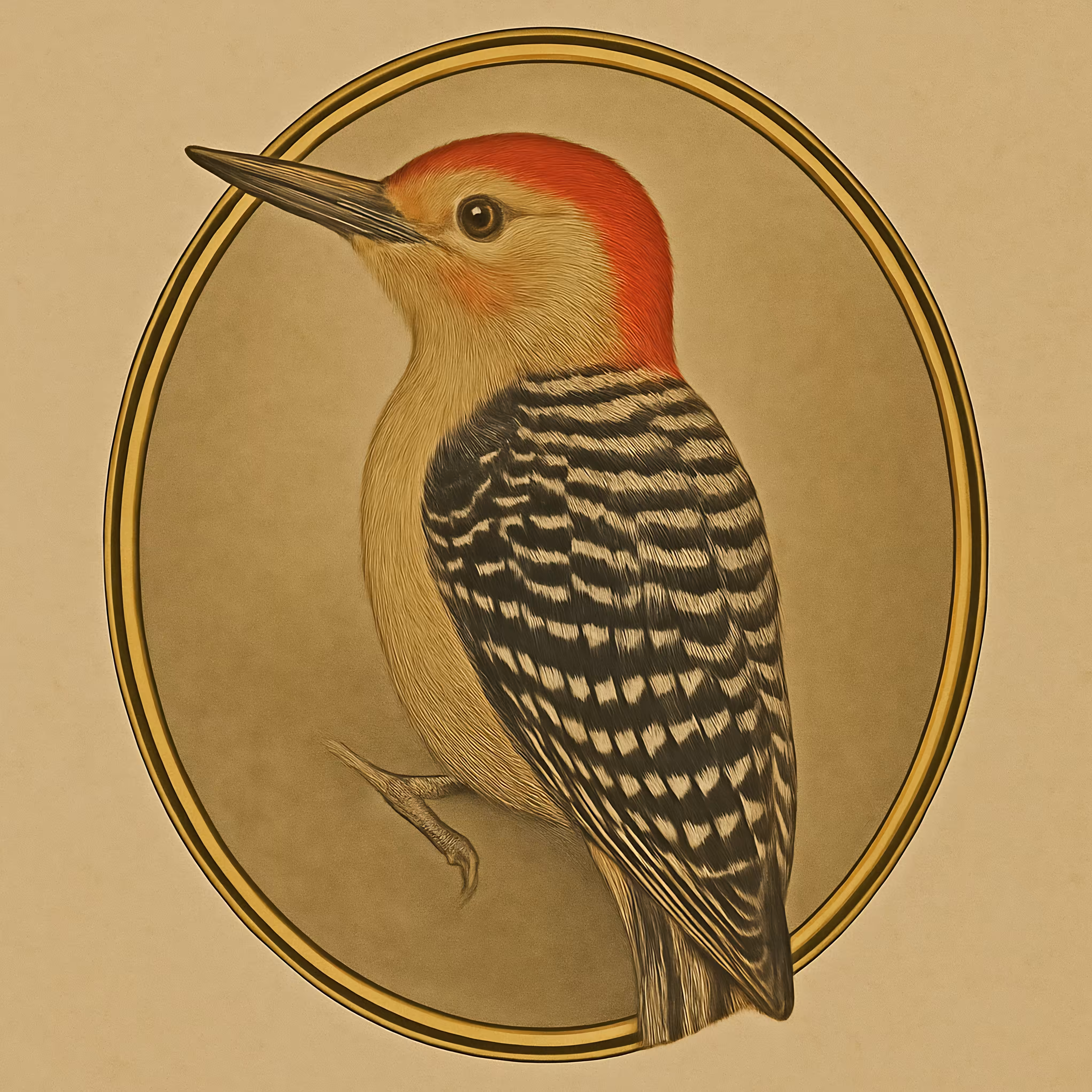 Rodeo posts: Litho Ledger #2 ~ Red-bellied Woodpecker
