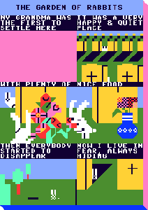 6x PETSCII COMICS: The garden of rabbits