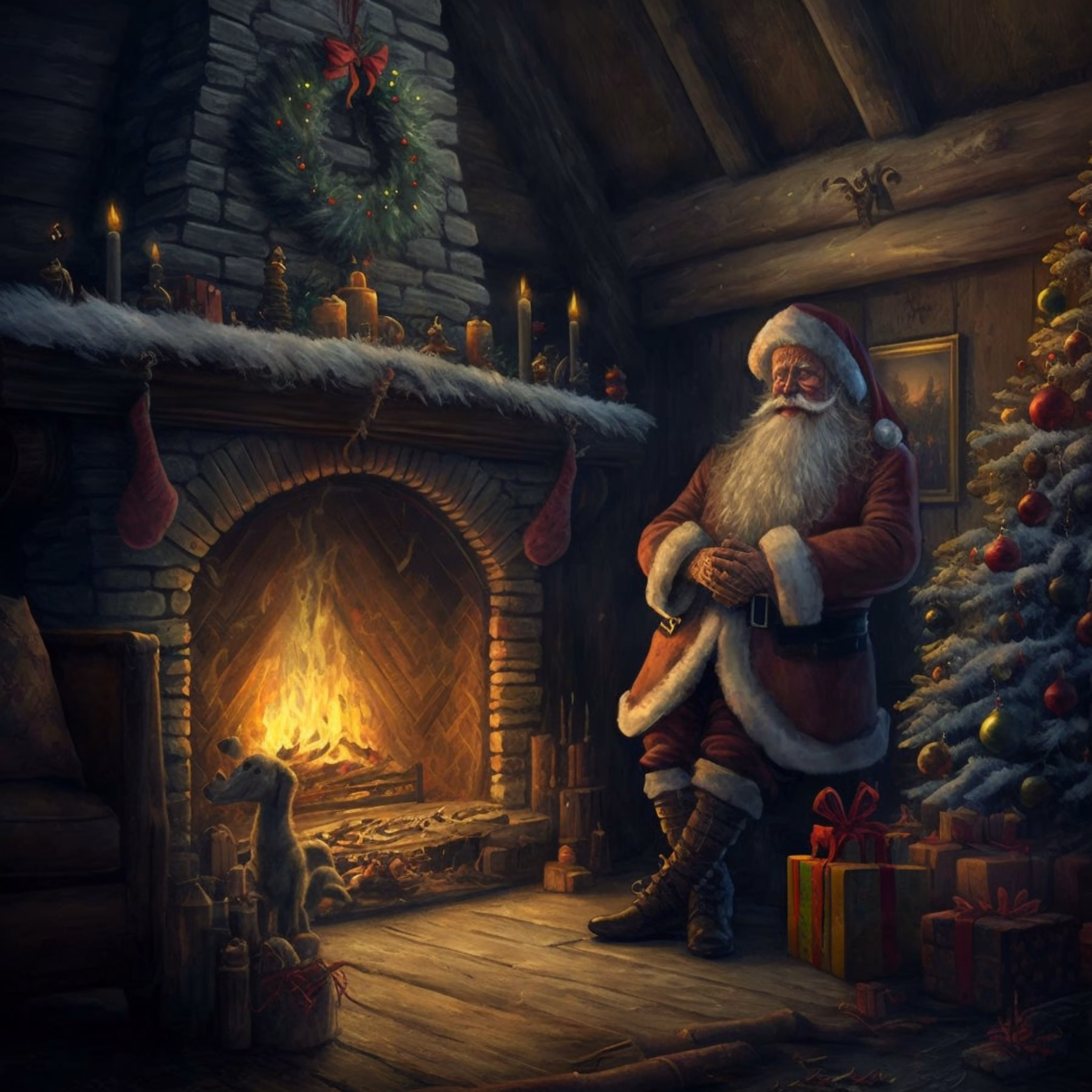 1/1 Santa NFT by Sollog No. 4