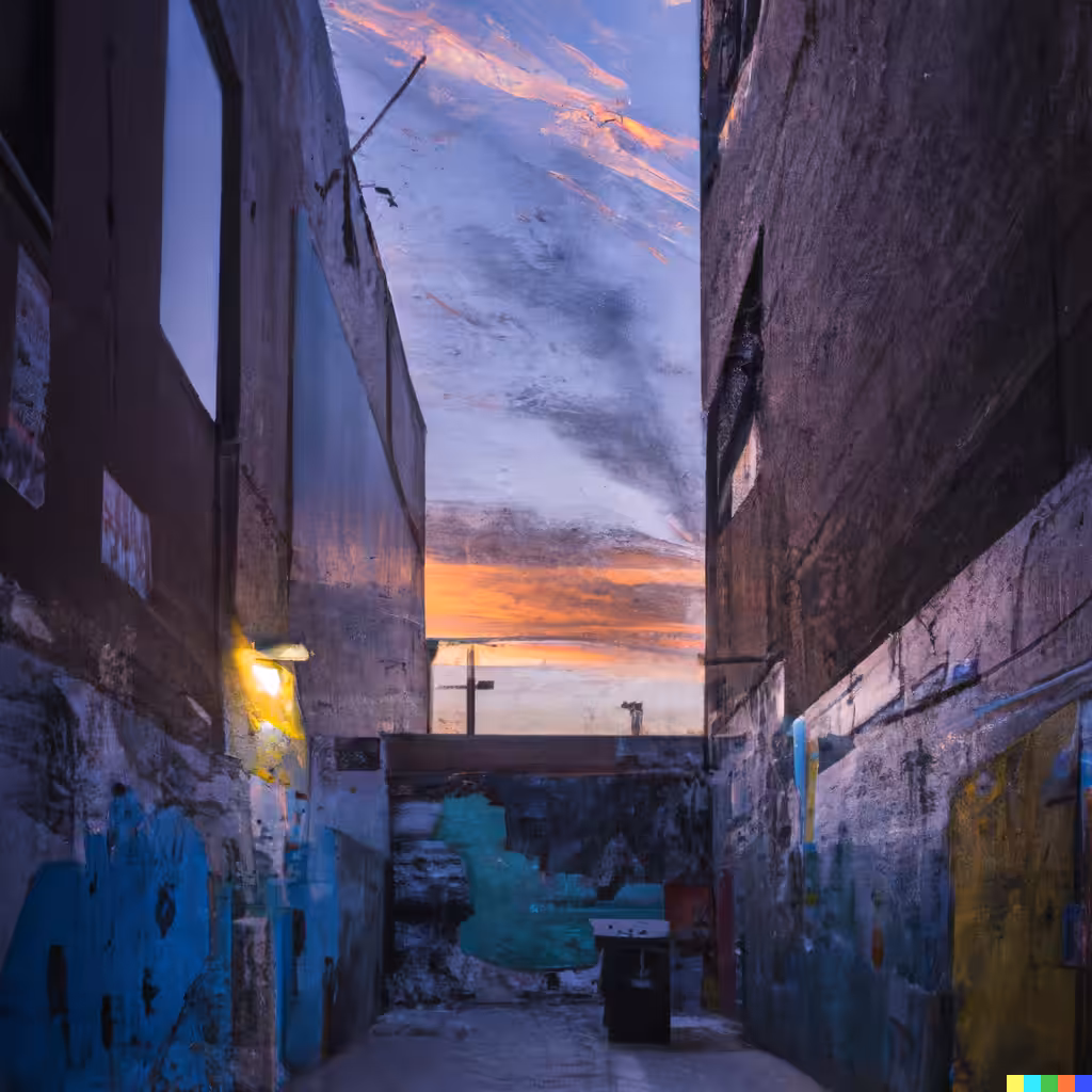 July Alley Sunrise