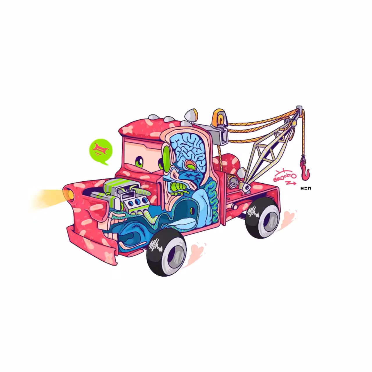 Pink tow mater