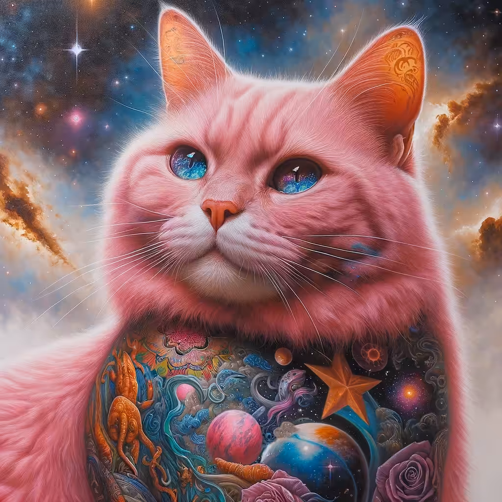 The Pink Nebula Feline