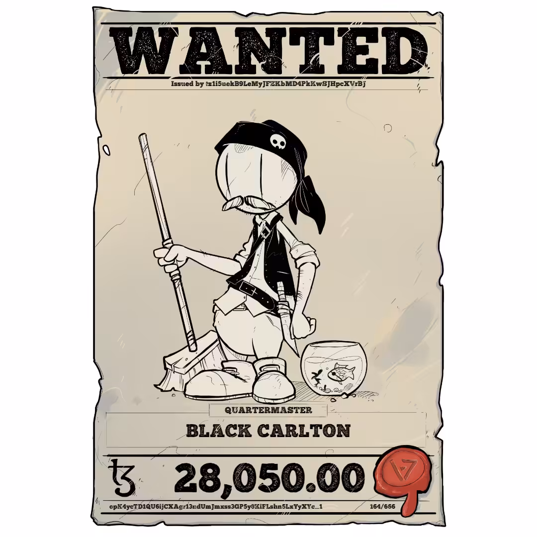 BLACK CARLTON | TEZOS PIRATE 164/666