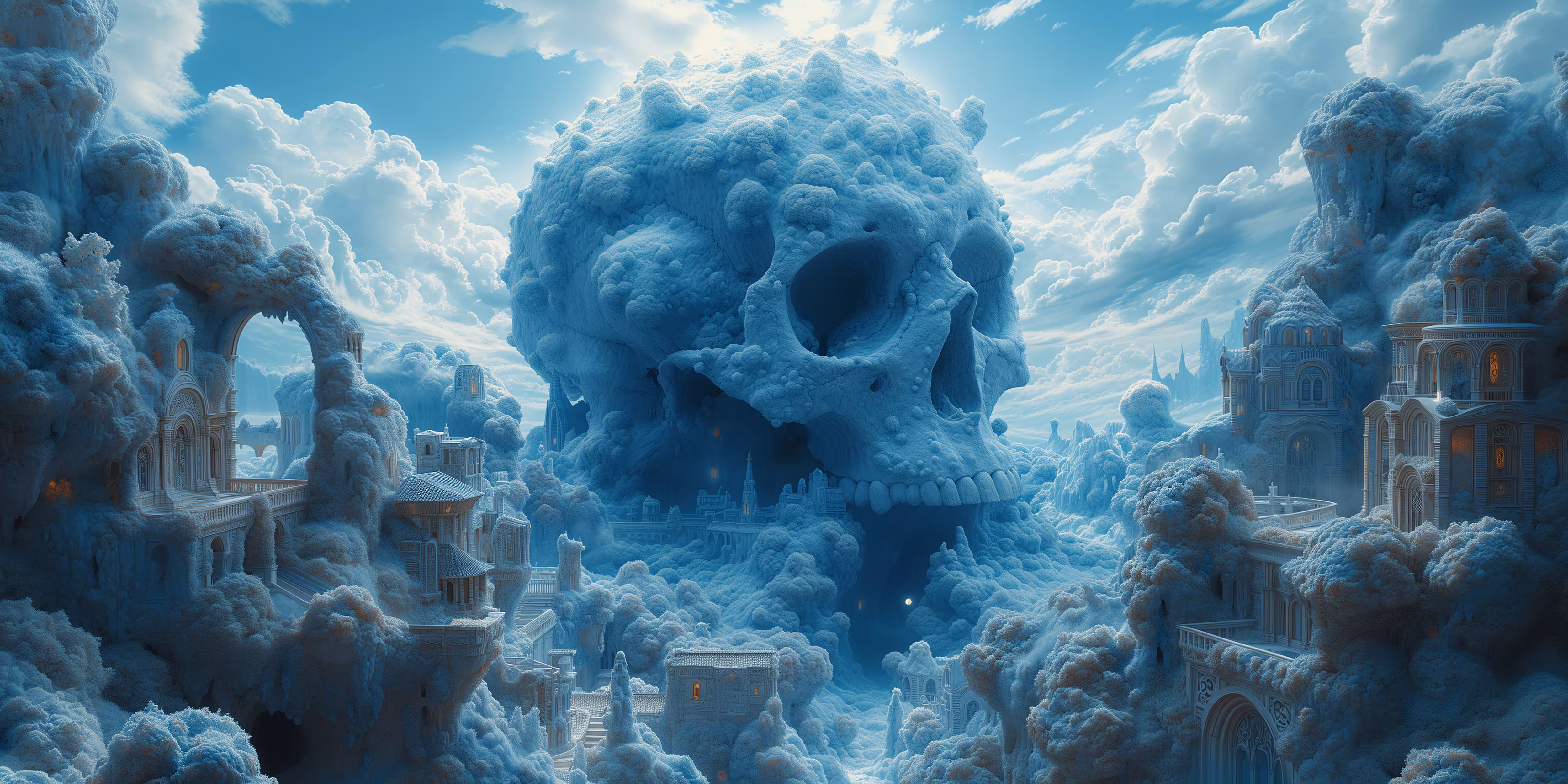 Blue skull paradise 