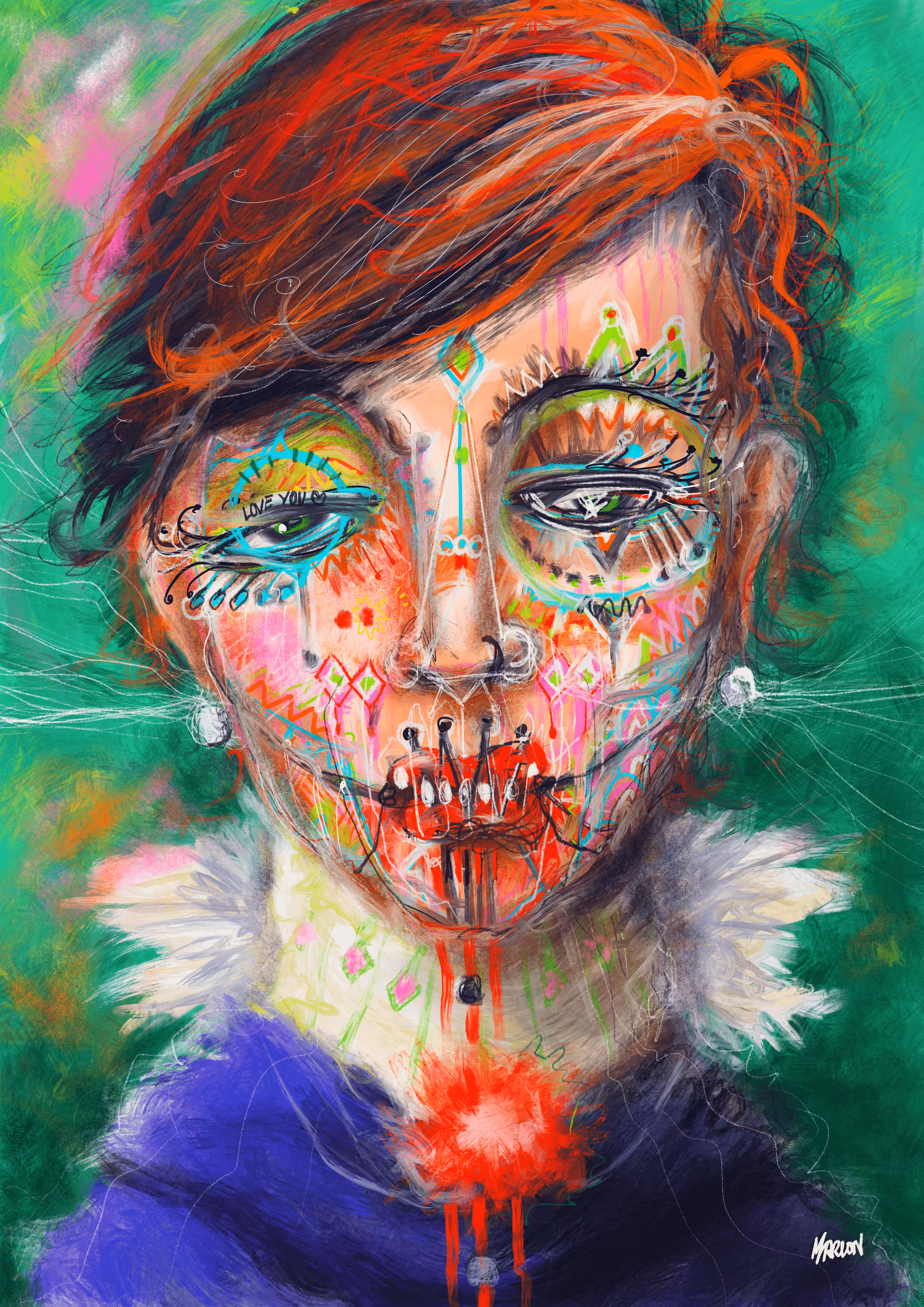 I may look battered, but I'm not defeated / Marlon