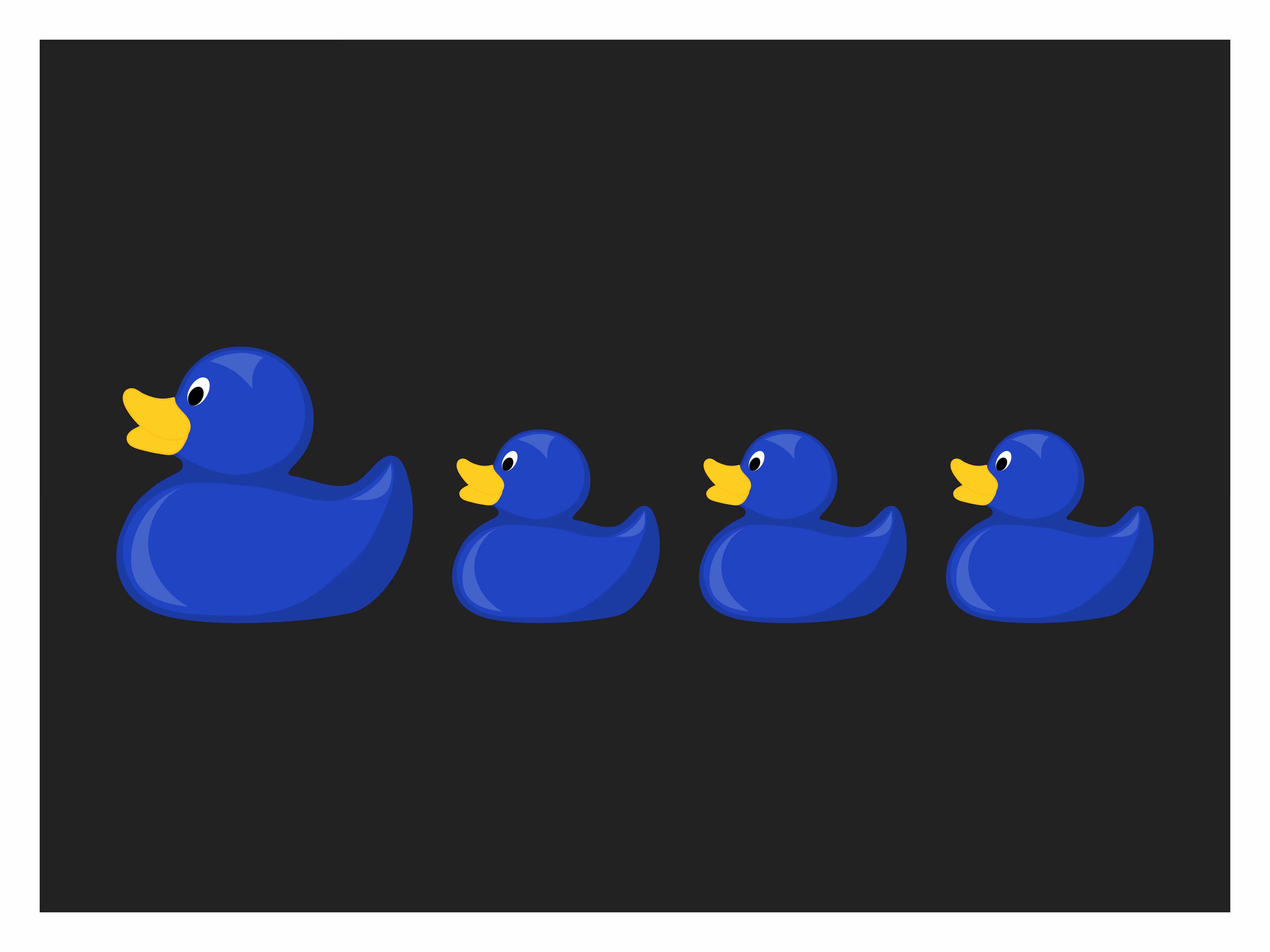 Momma Duckie and Ducklings (D Fam)