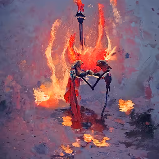 Flaming Tarot: The Lovers #2