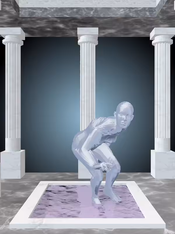HeavenComputer: The Fragmented Sneaky Blue Sky Woman #6230