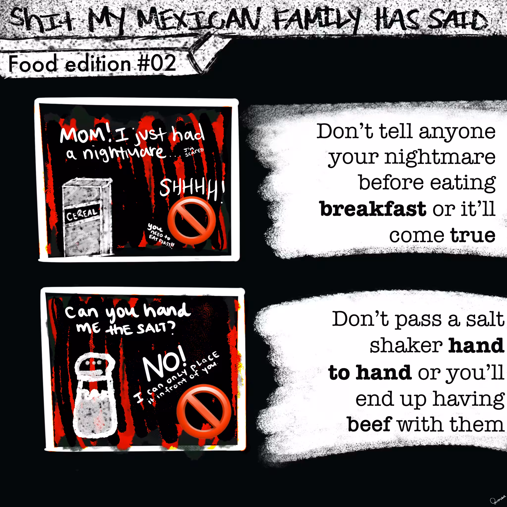 shit my mexican family has said - food edition #02