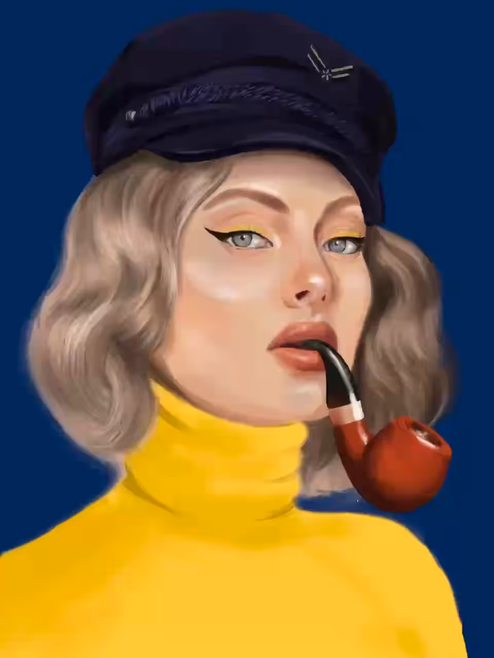 Sailor girl with pipe