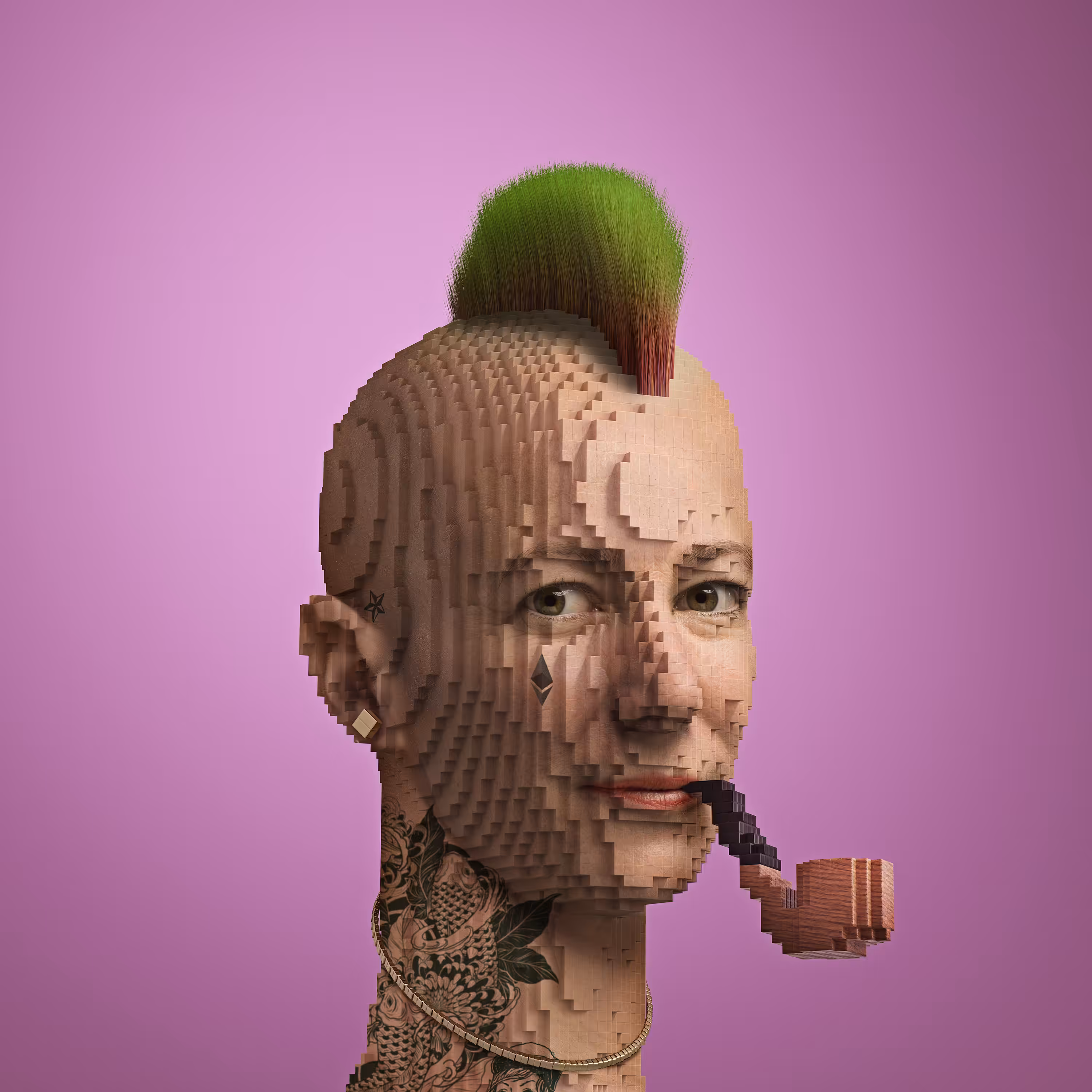 Block Head Punk: Custom 002