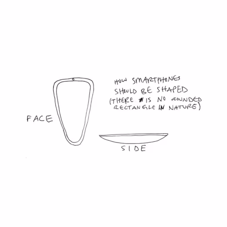 Based on observing nature, I believe phones should be shaped like this.