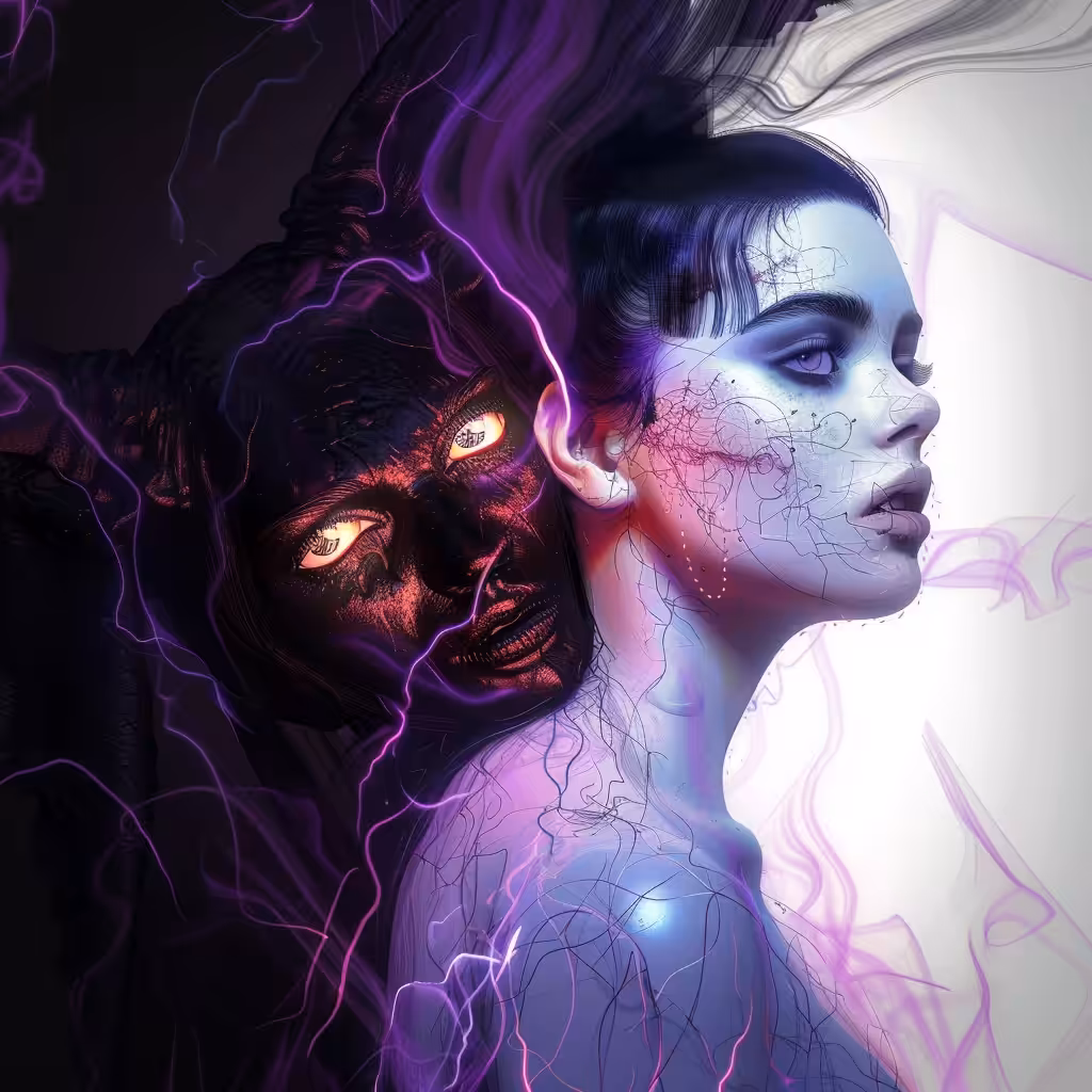 Satan and woman