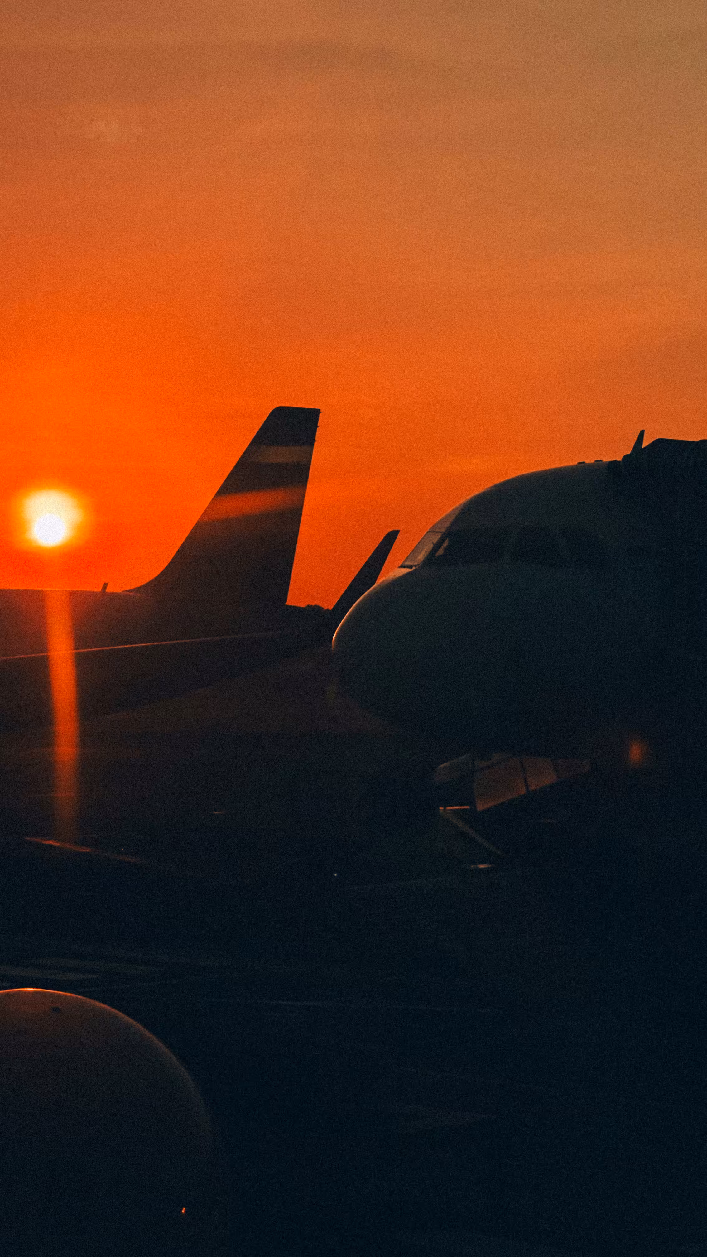 Sunrise at the airport