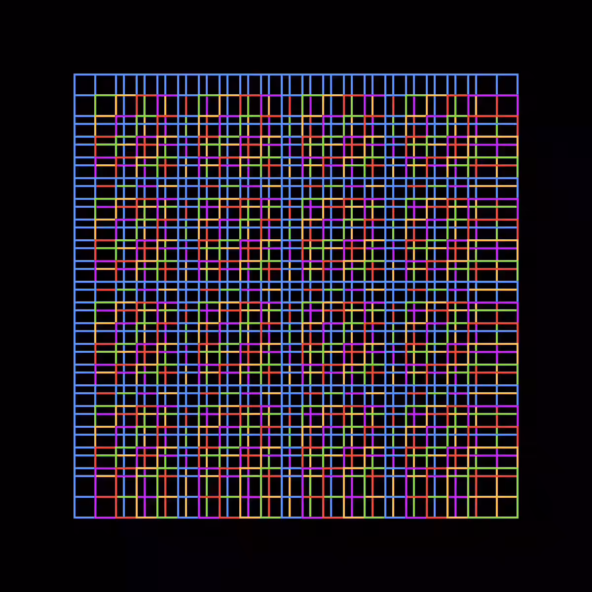 Neon Mesh Squares