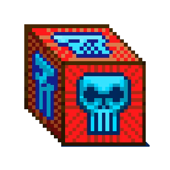 ✜ SKULLPIXEL 3D RED BLOCK MINER ✜