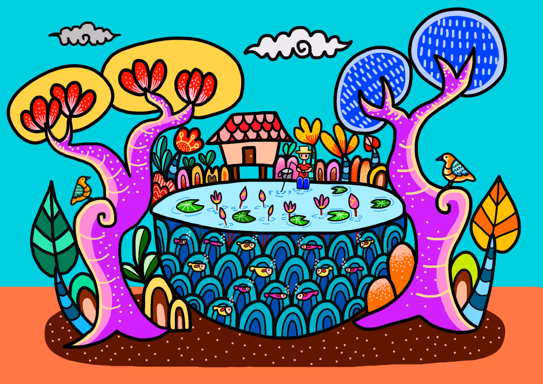 Imaginative lifestyle to lines and colorful.#20