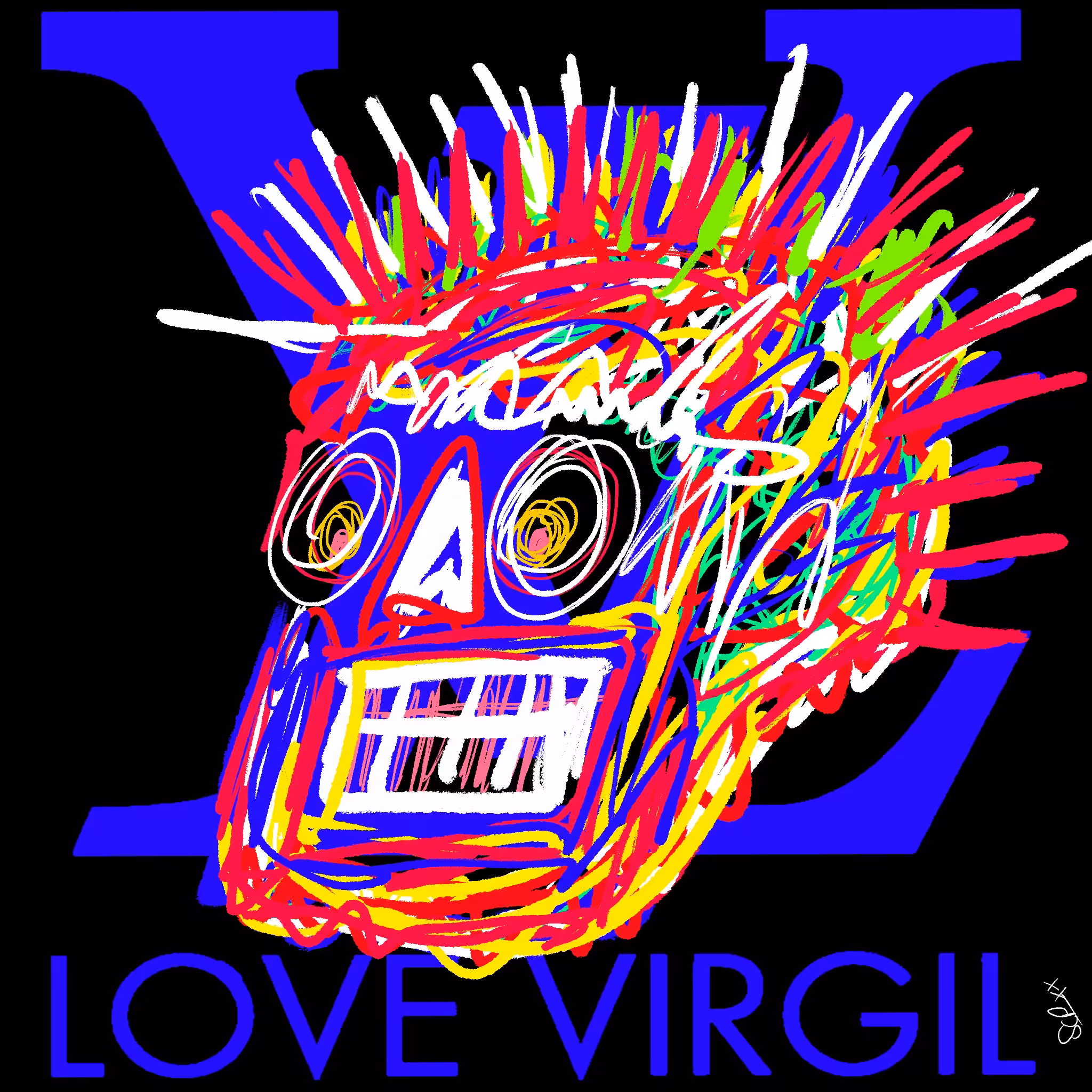 Crazy Skulls: "Love Virgil - LV" SCP XX - Crazy Skull ArtWork