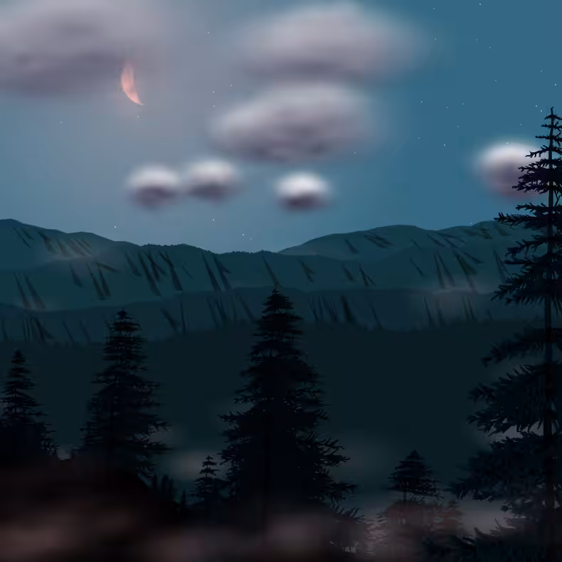 Moonlit Mountains #100