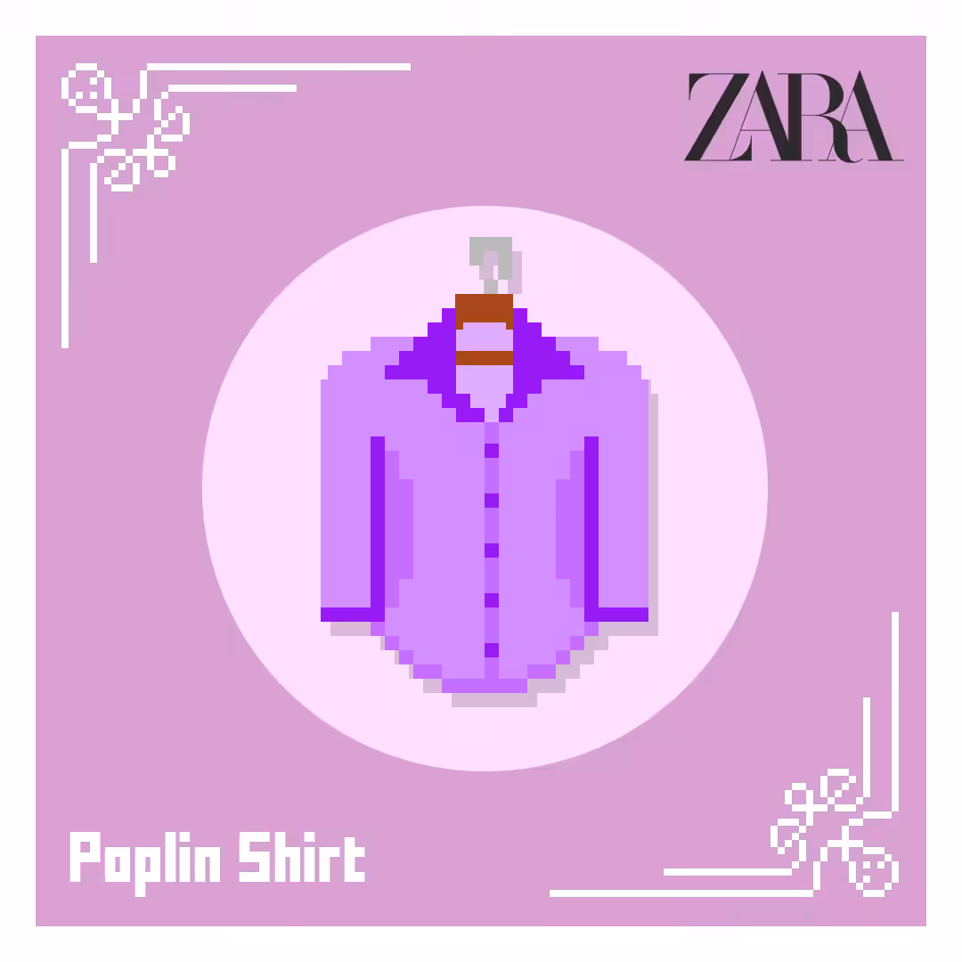 Zara Poplin Shirt (Purple)