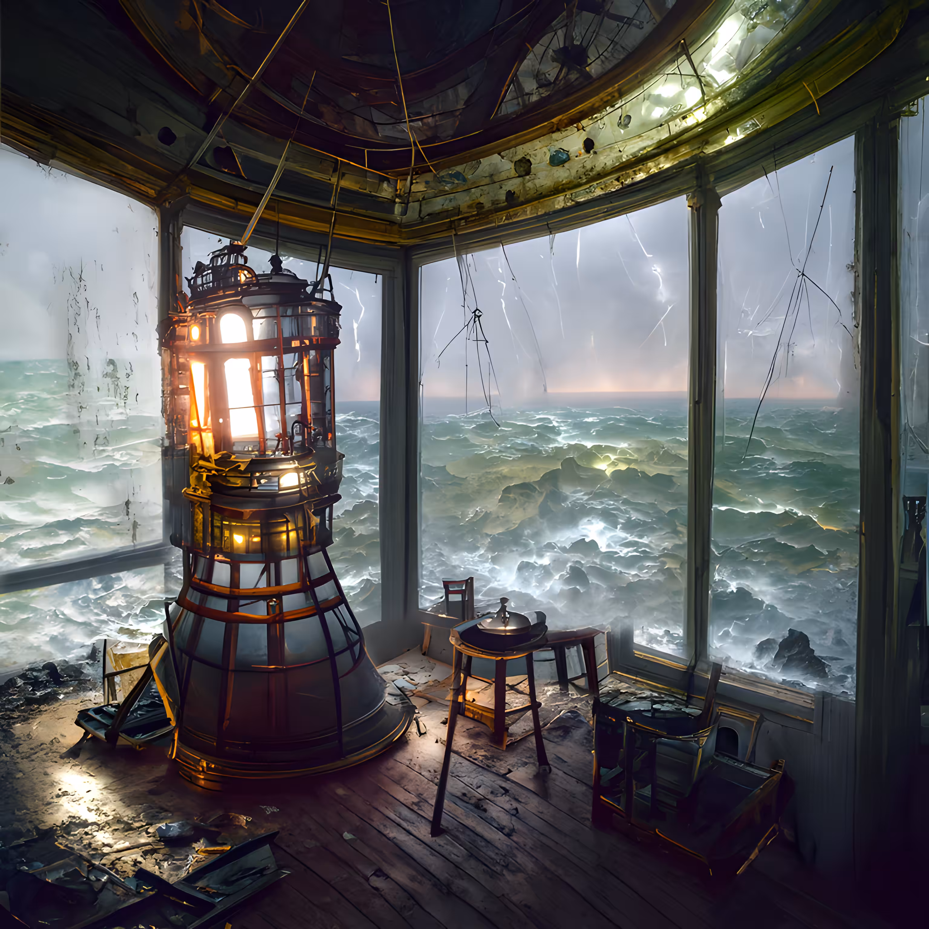 Rathmark Point Lighthouse Lantern Room