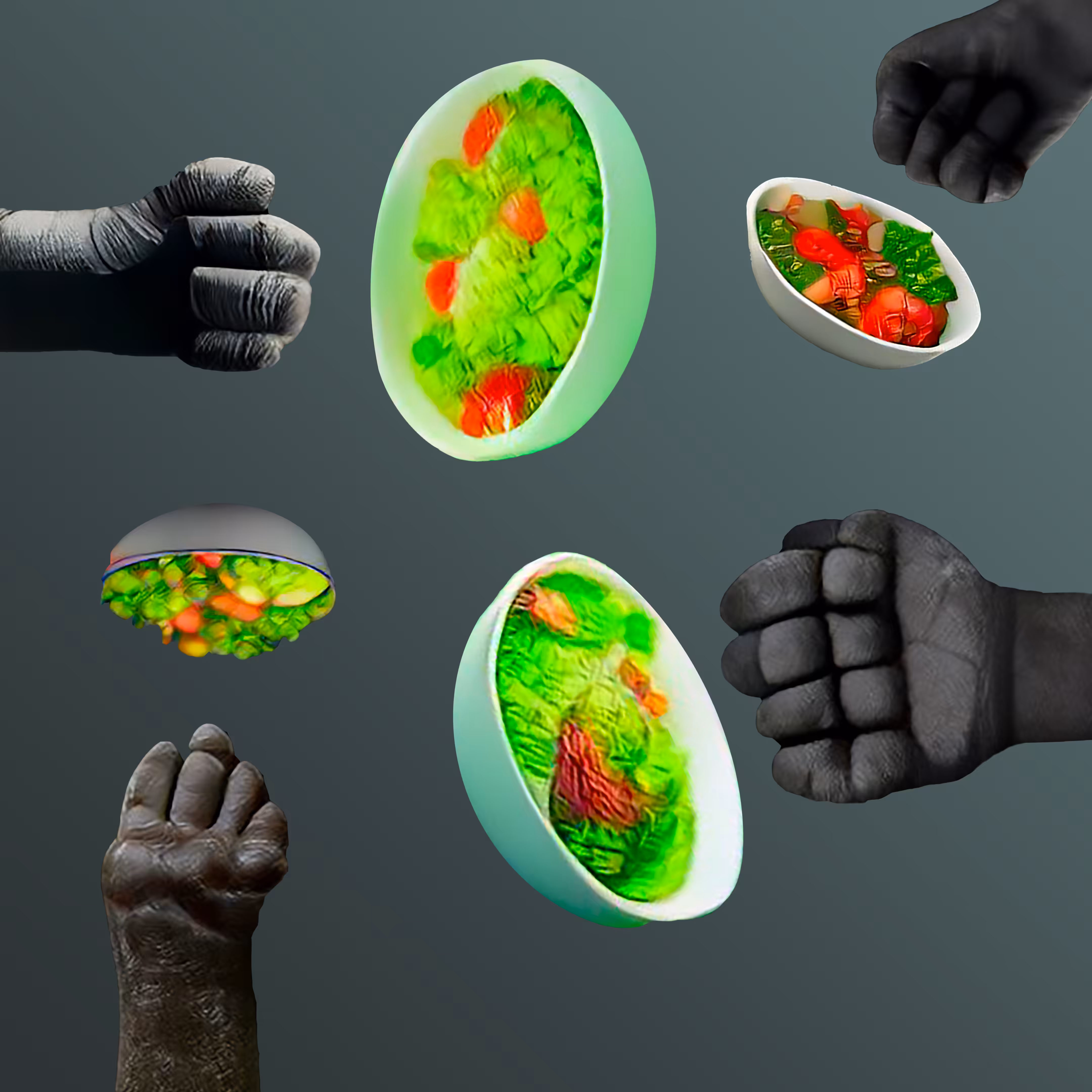 fist fight a salad