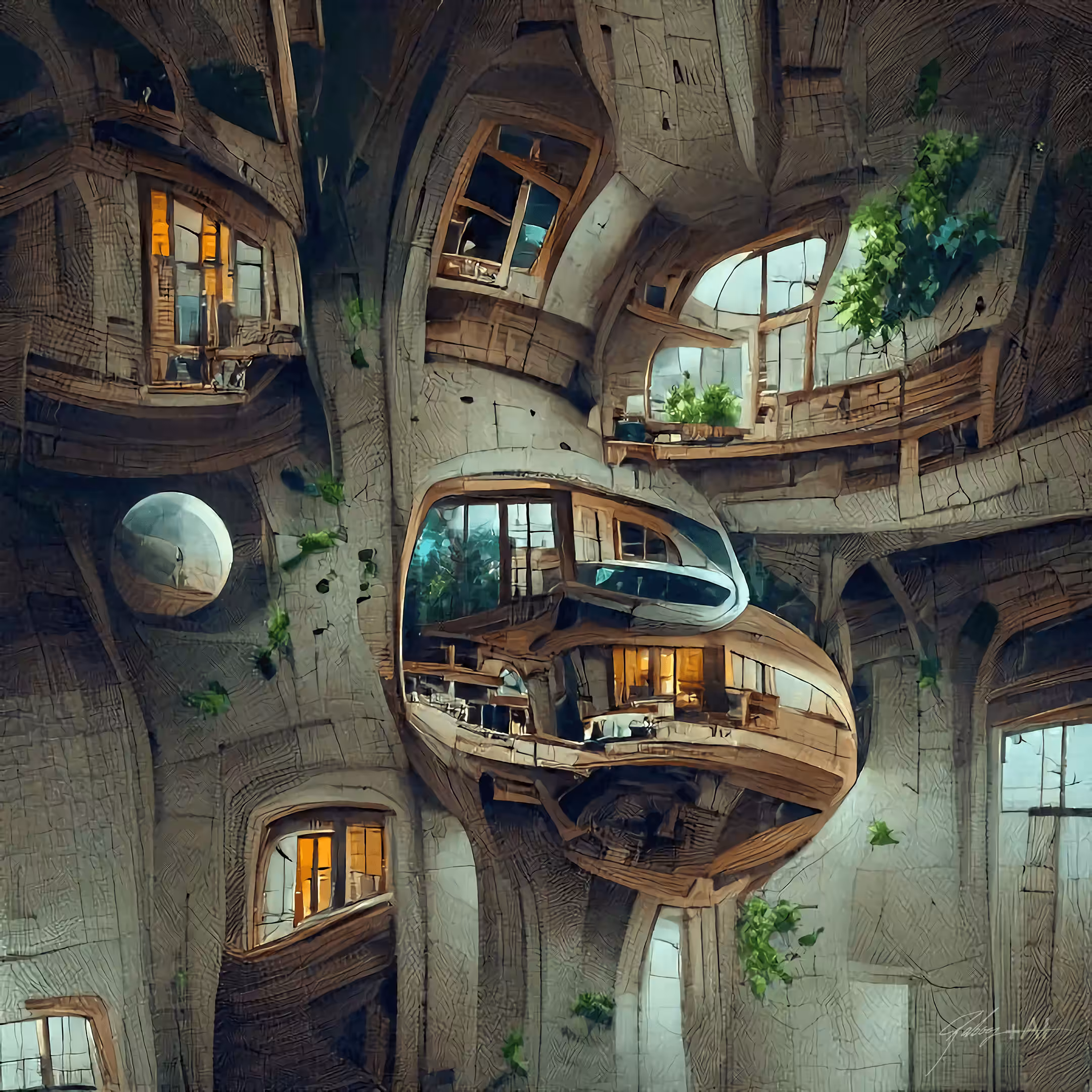 4 dimensional Futuristic mansion