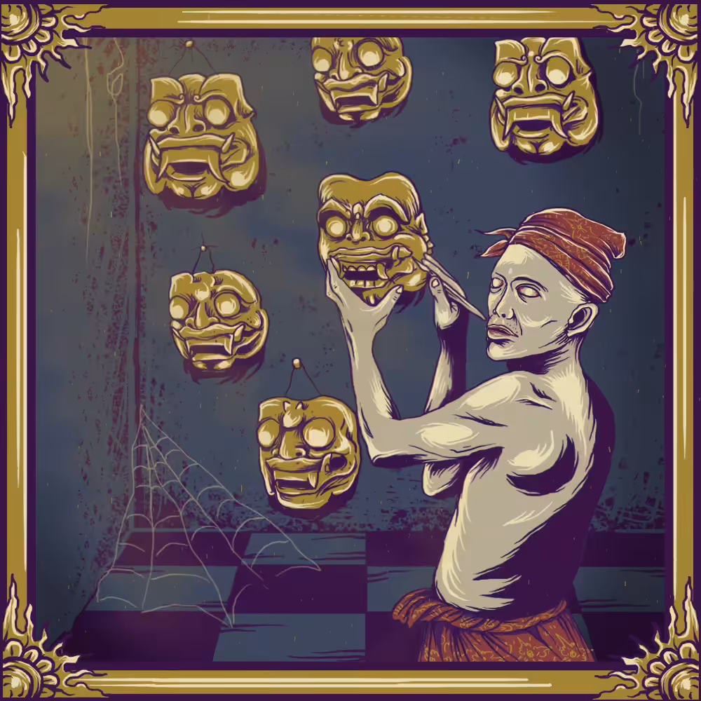 mask sculptor from bali