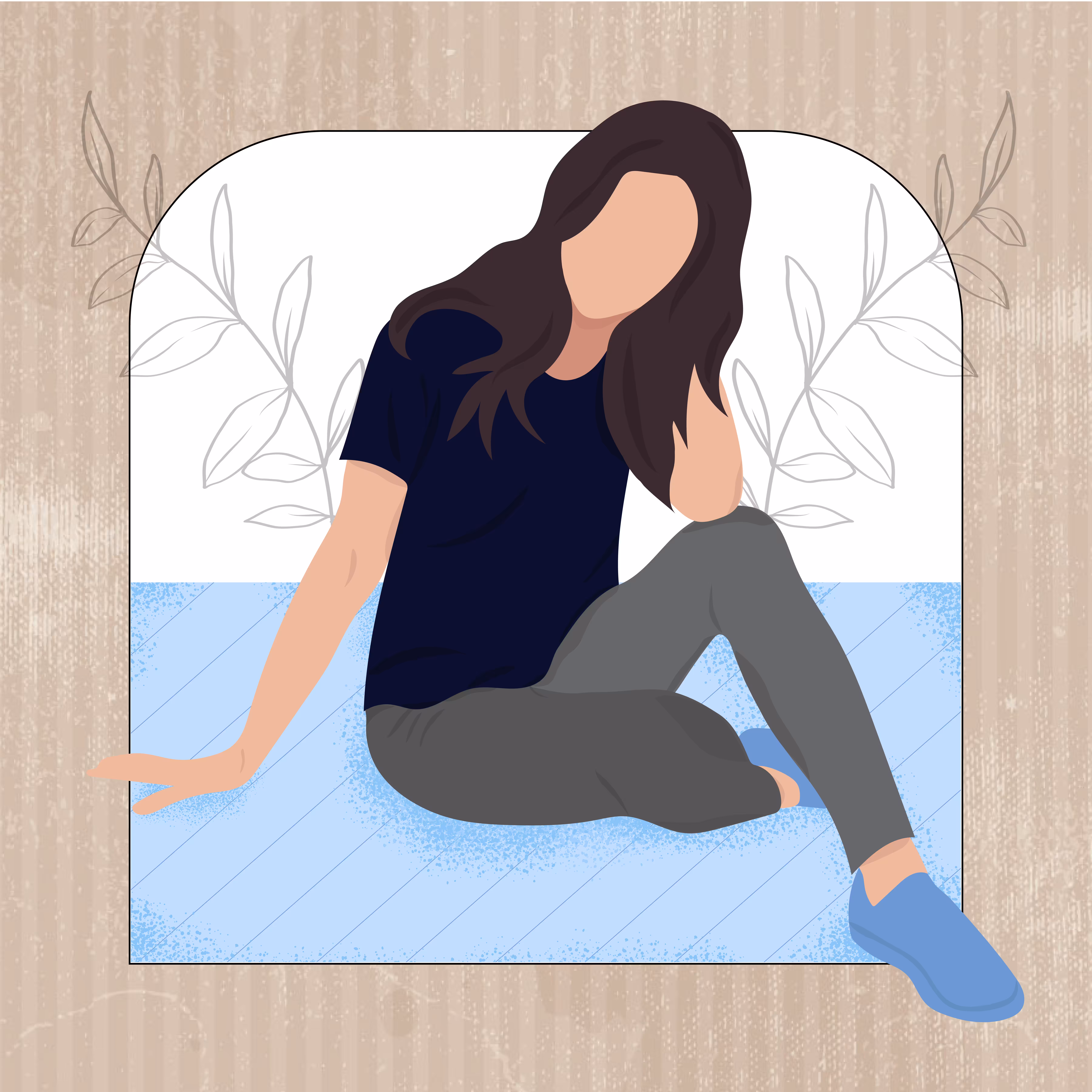 blue painting